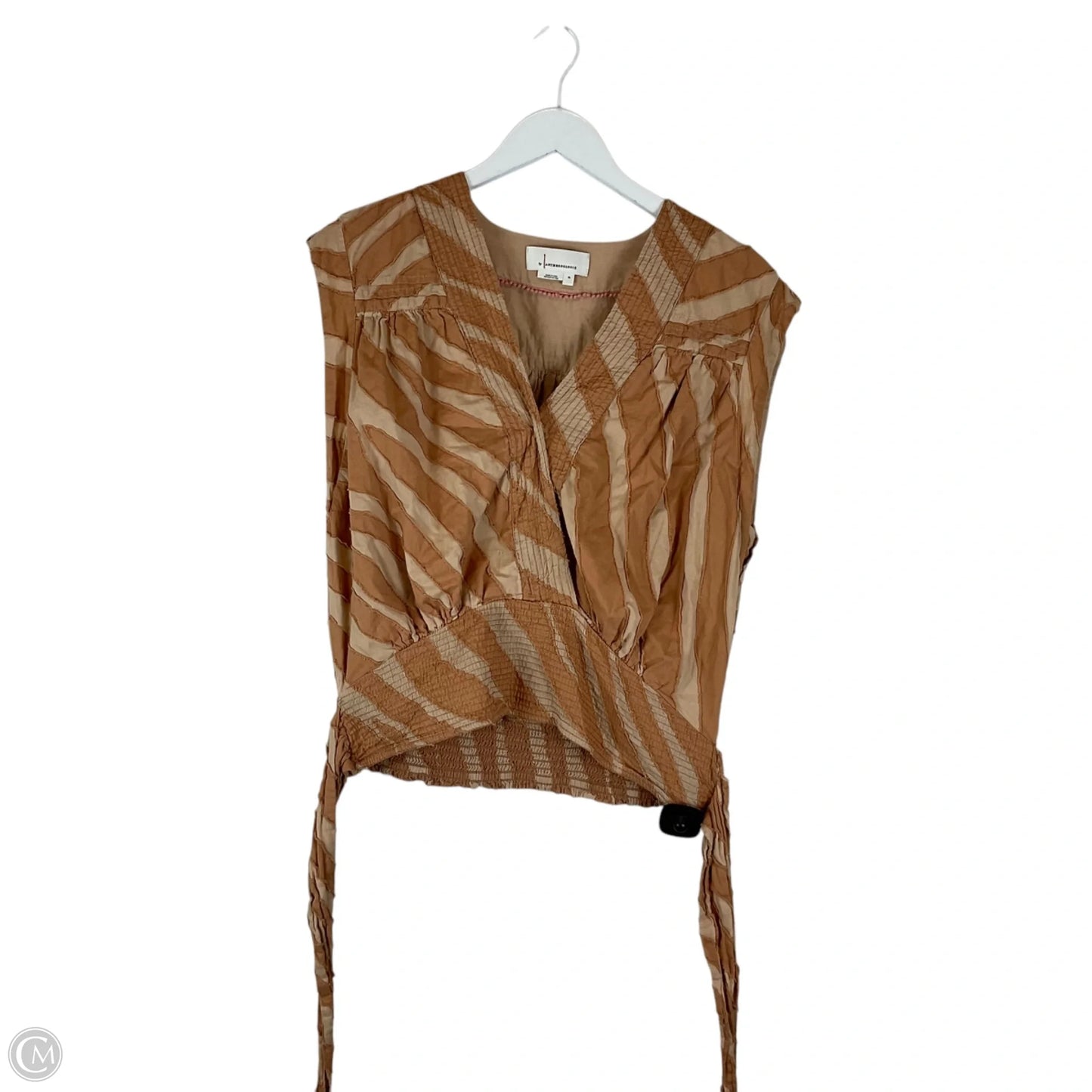Top Sleeveless By Anthropologie In Tan, Size: Xl