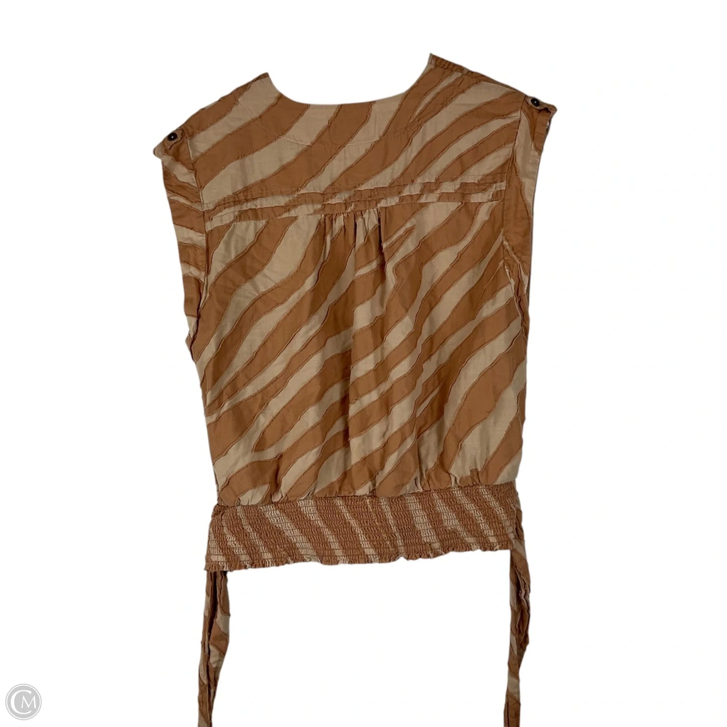 Top Sleeveless By Anthropologie In Tan, Size: Xl