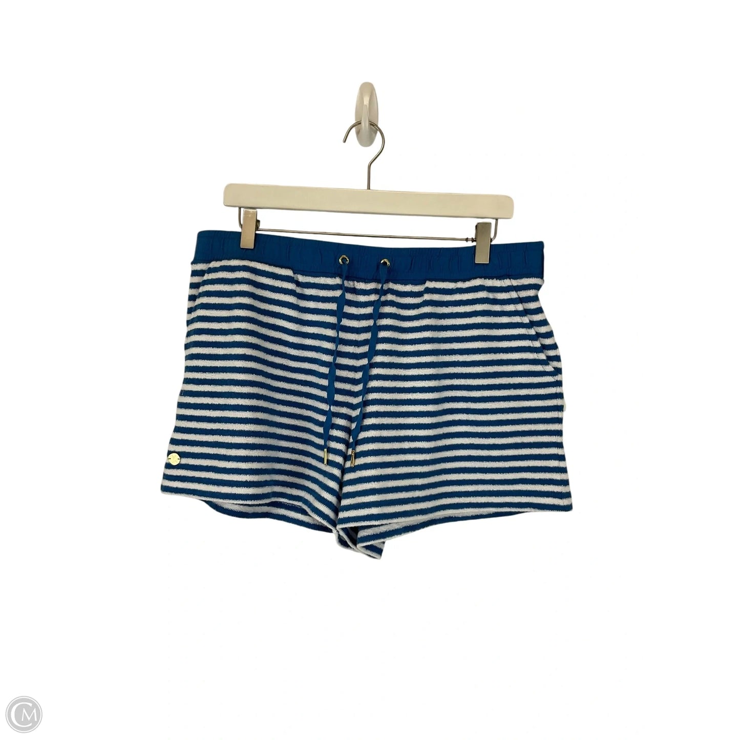 Shorts Designer By Lilly Pulitzer In Blue & White, Size: L