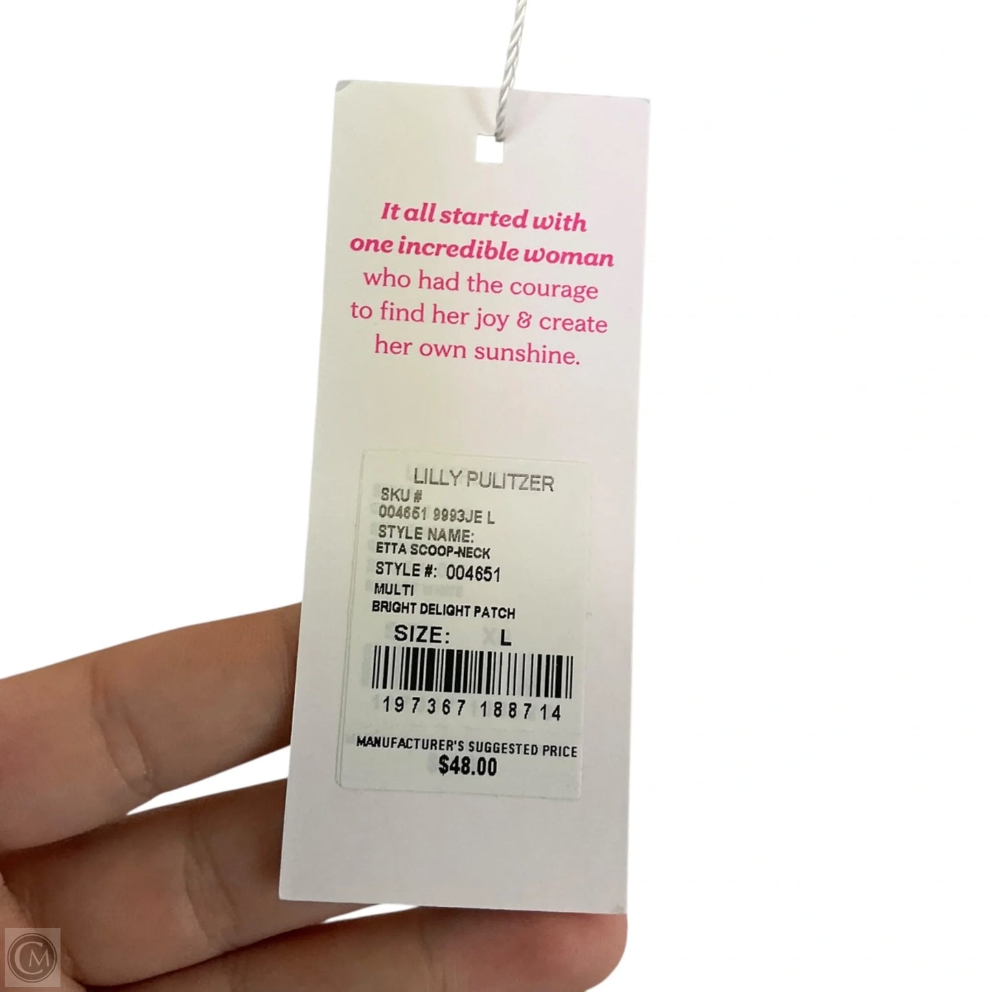 Top Short Sleeve Designer By Lilly Pulitzer In Multi-colored, Size: L