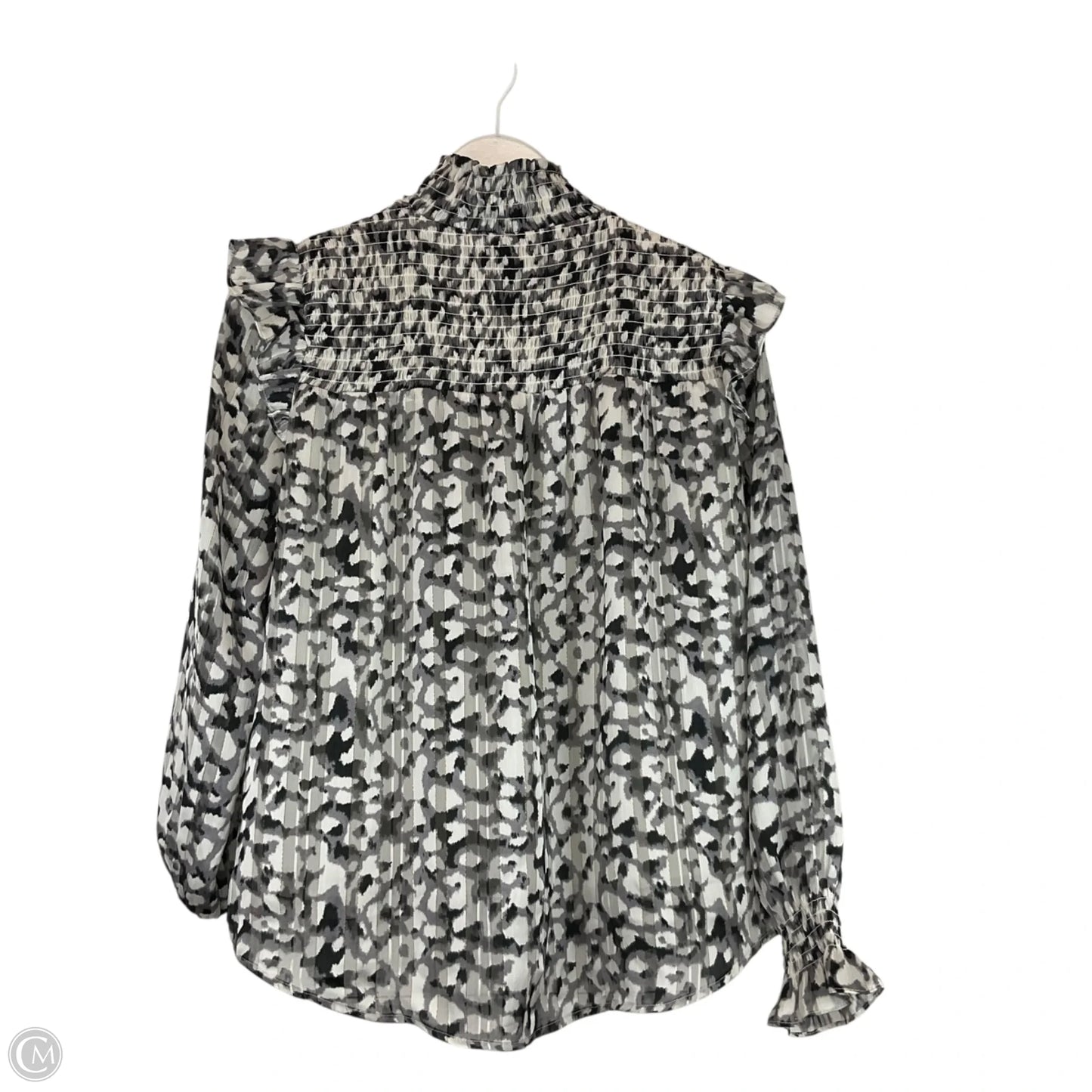 Blouse Long Sleeve By Thml In Black & White, Size: Xs