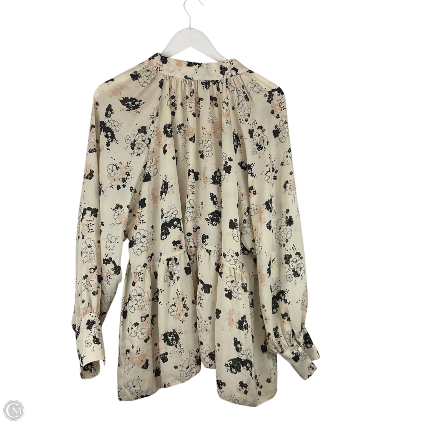 Blouse Long Sleeve By Asos In Floral Print, Size: 12