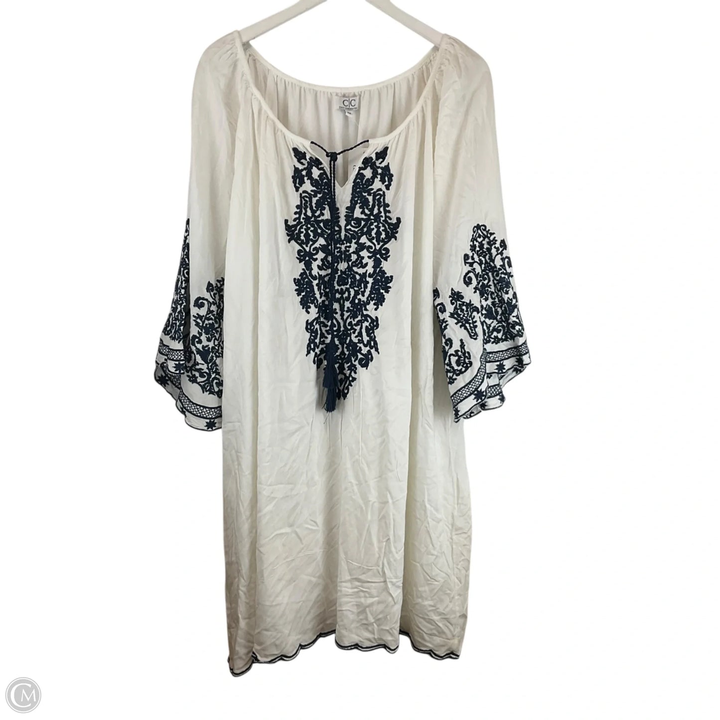 Dress Casual Midi By C Herrera In White, Size: 3x