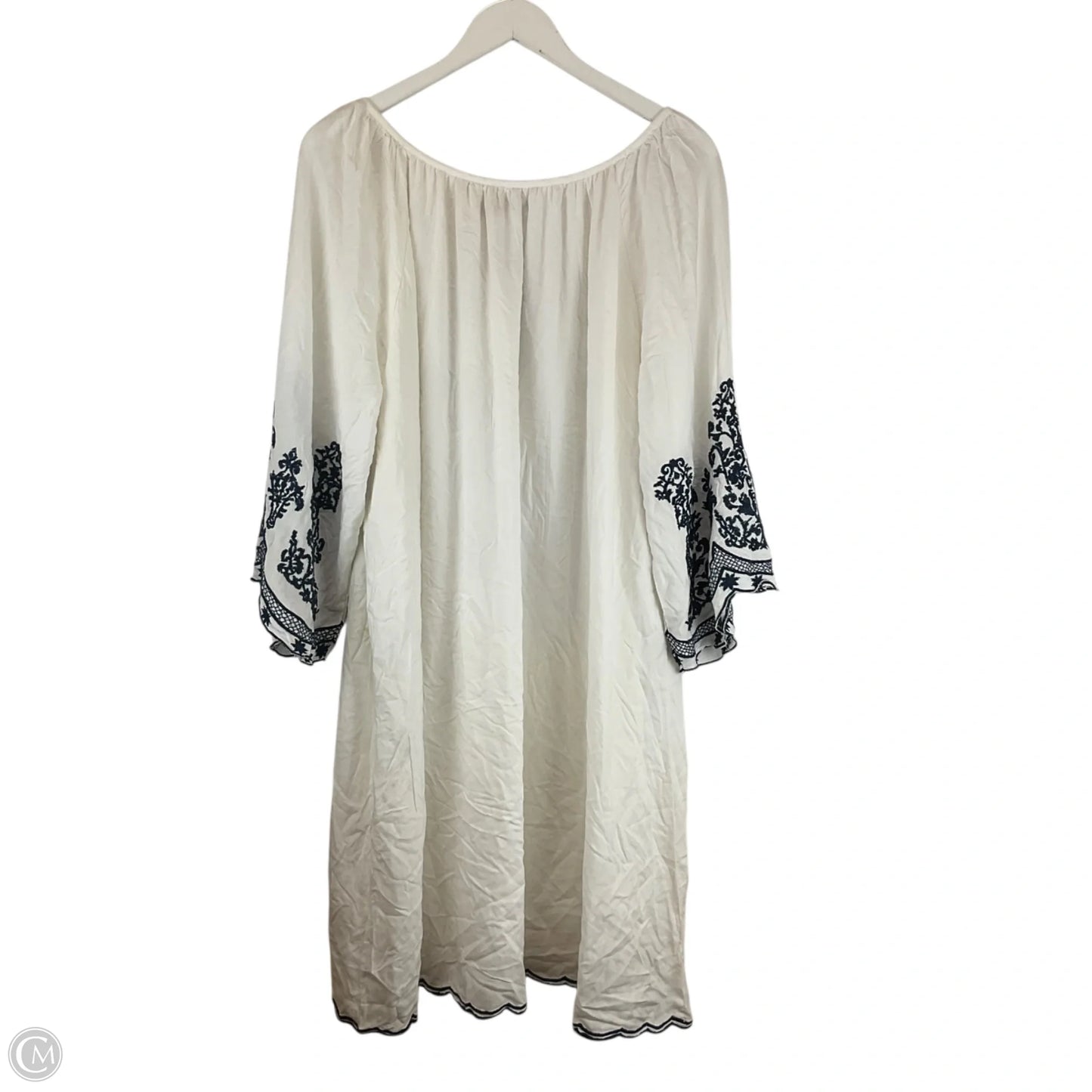 Dress Casual Midi By C Herrera In White, Size: 3x