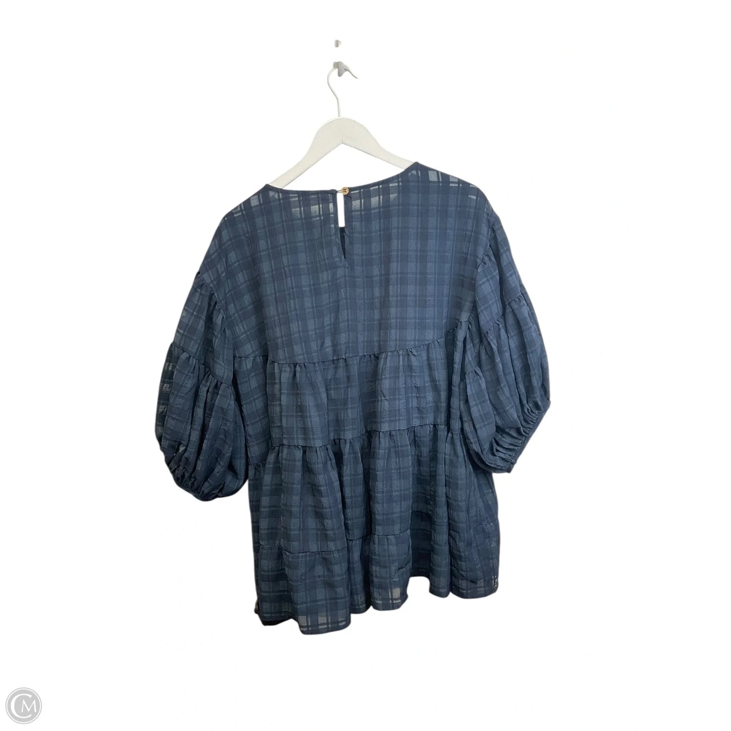 Top Short Sleeve By Day + Moon In Blue, Size: S