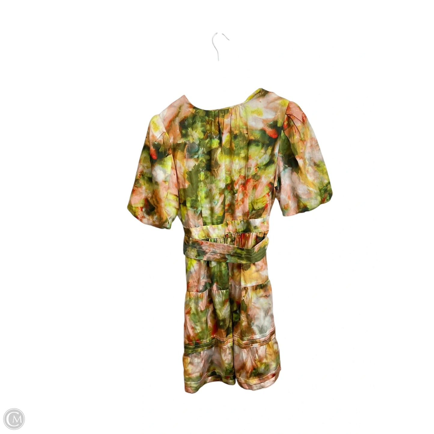 Dress Casual Short By Marie Oliver In Green & Pink, Size: S