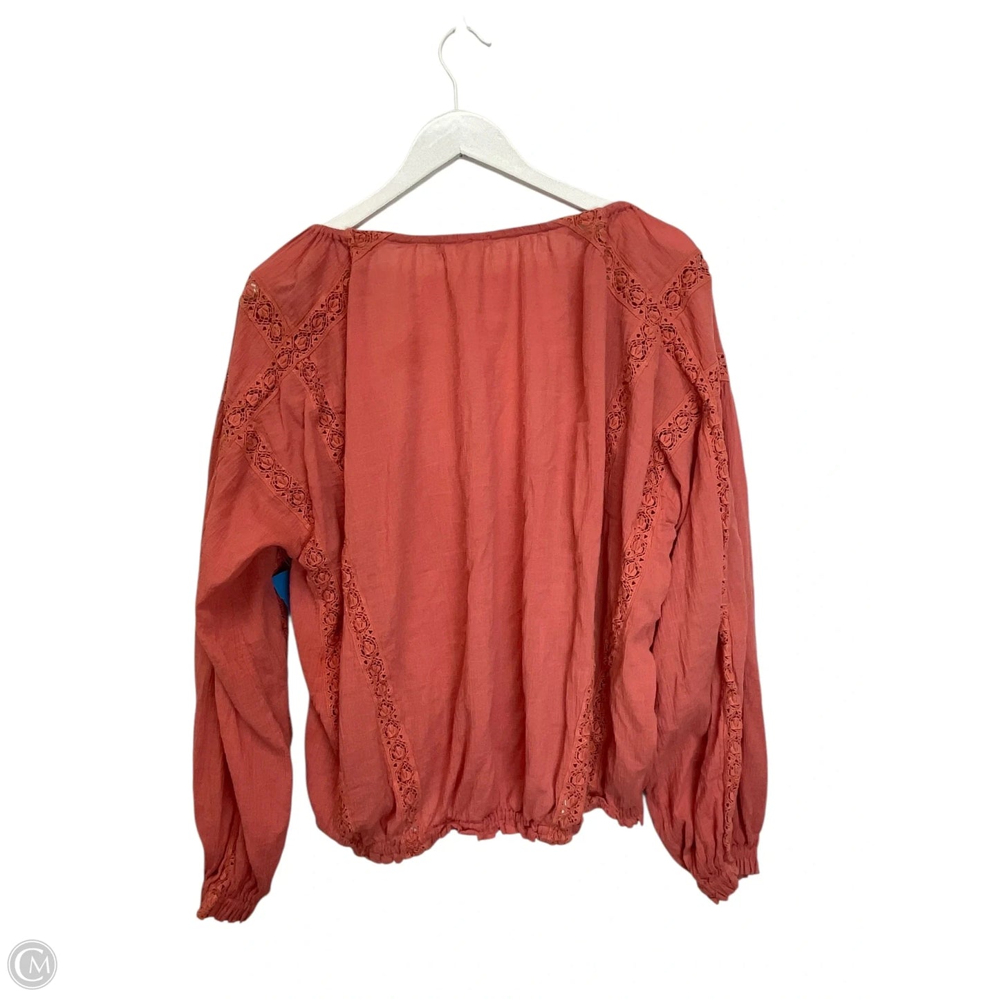 Top Long Sleeve By Free People In Pink, Size: S