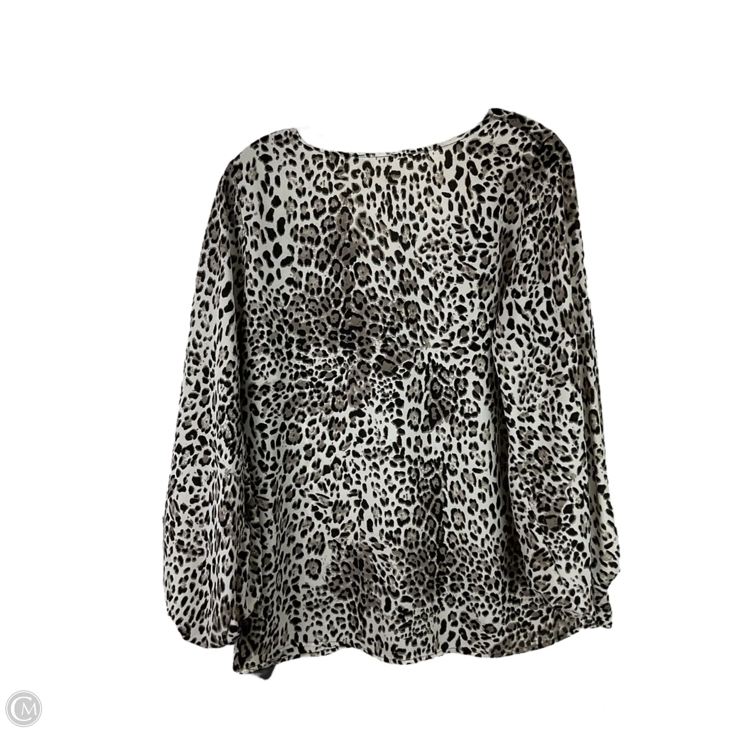 Top Long Sleeve By Ee Some In Animal Print, Size: L