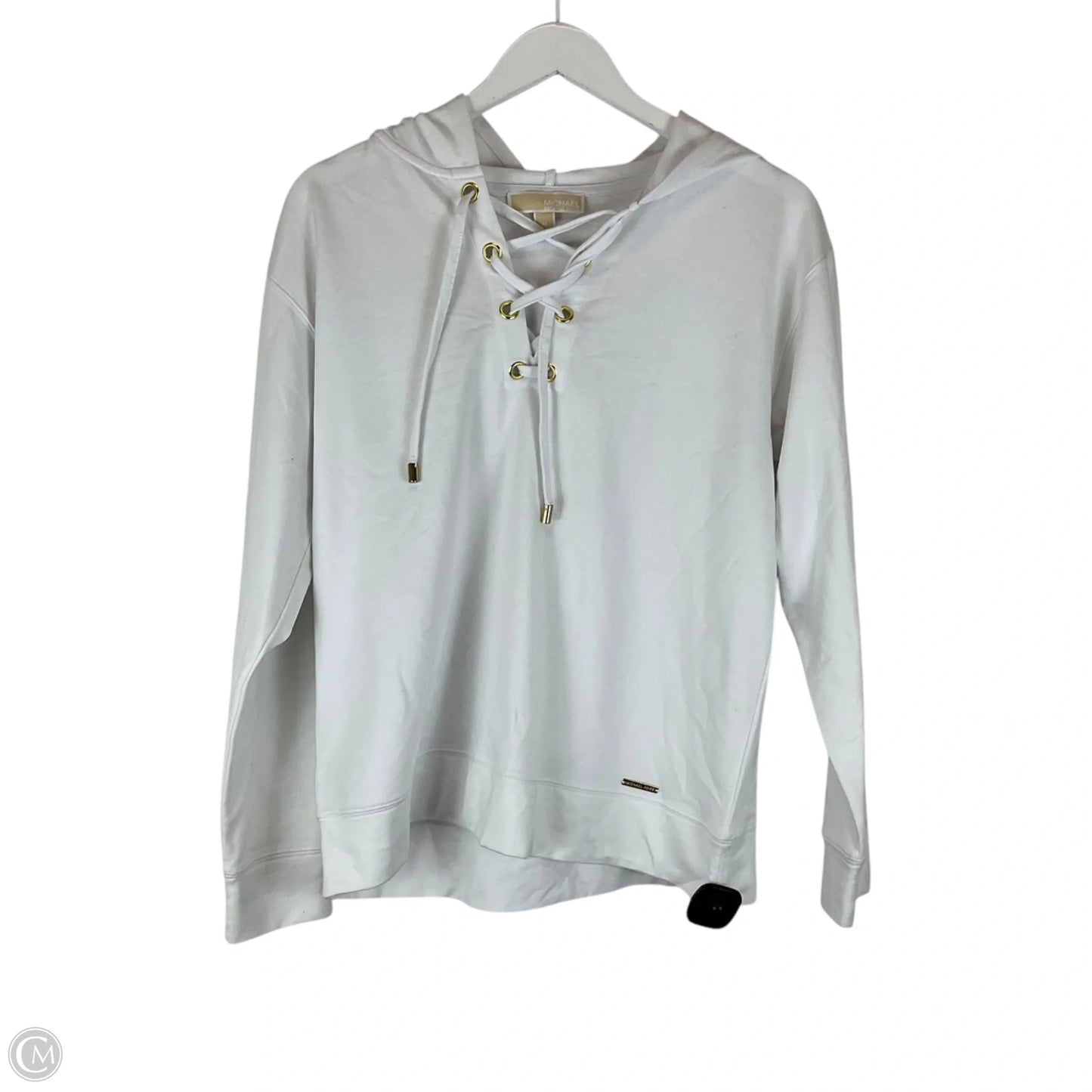 Sweatshirt Hoodie By Michael By Michael Kors In White, Size: M