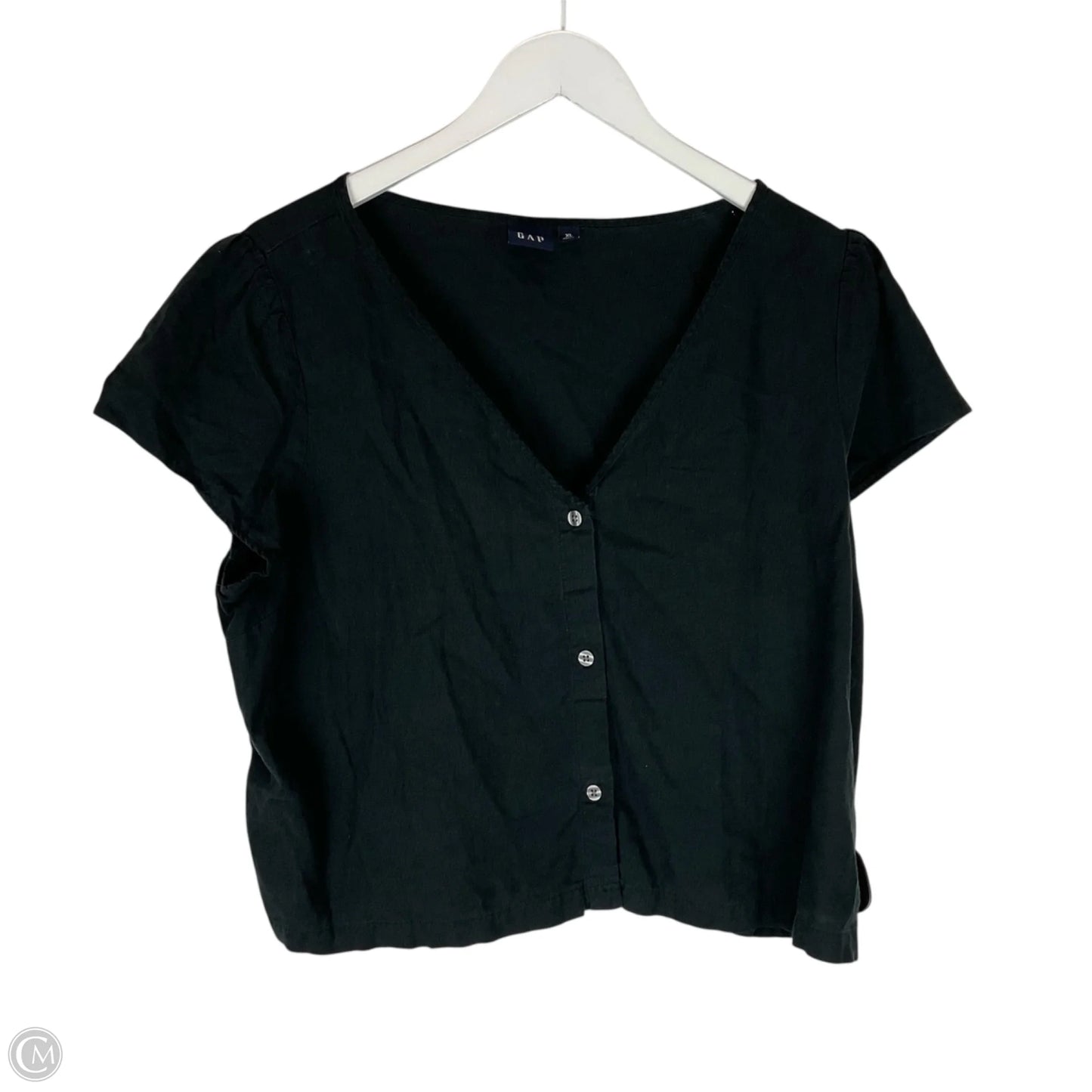 Top Short Sleeve Basic By Gap In Black, Size: Xl