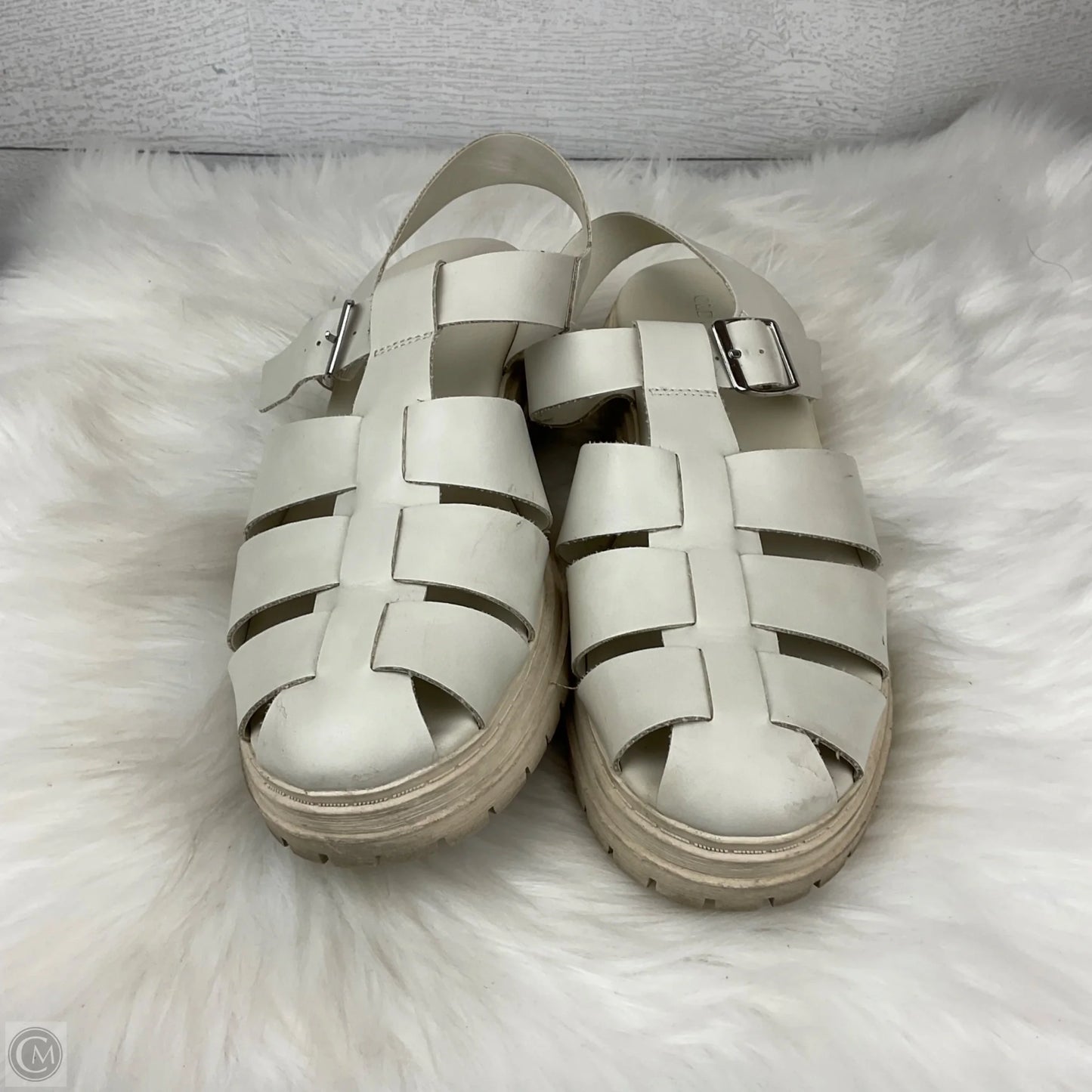 Sandals Heels Platform By Old Navy In Cream, Size: 9