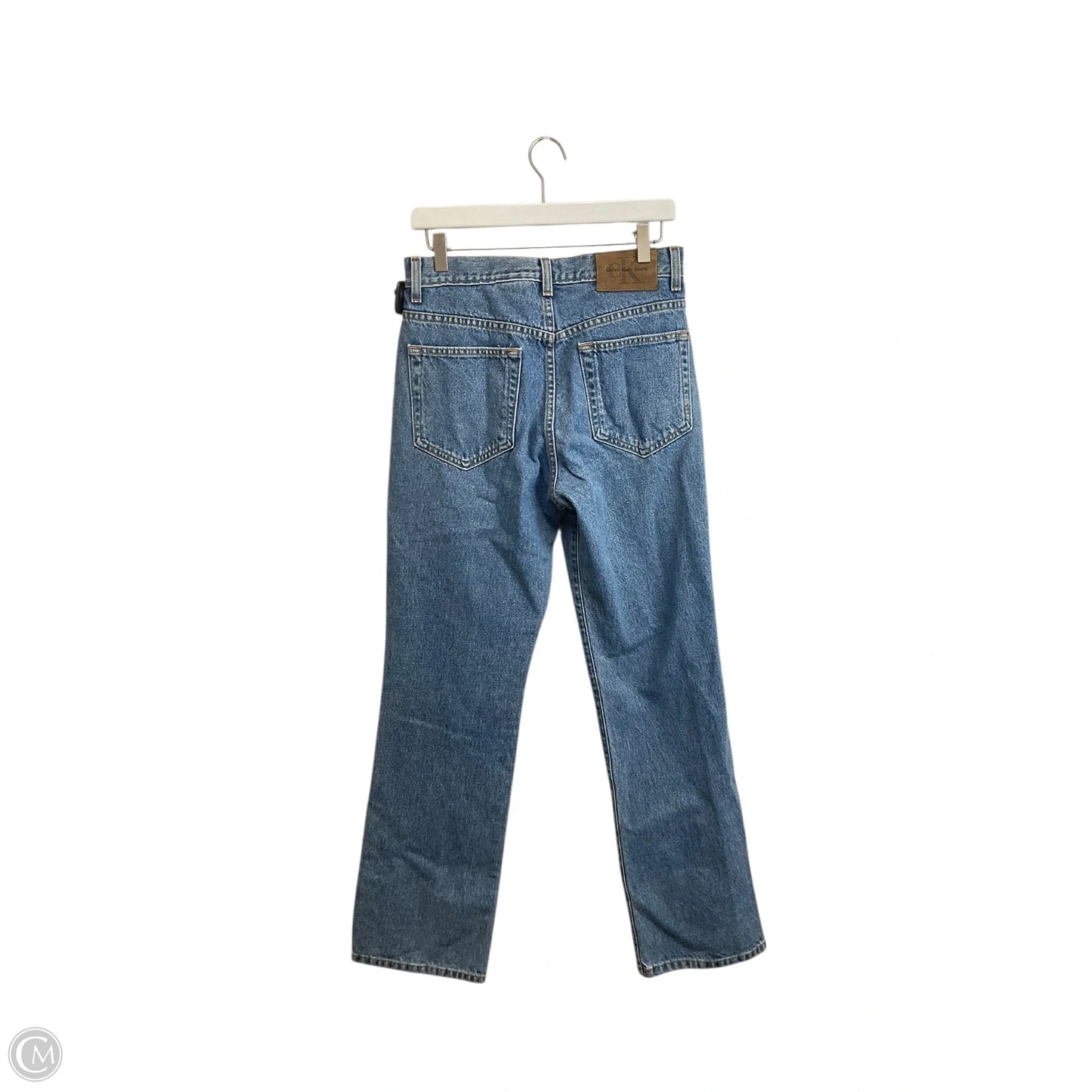 Jeans Straight By Calvin Klein In Blue Denim, Size: 10