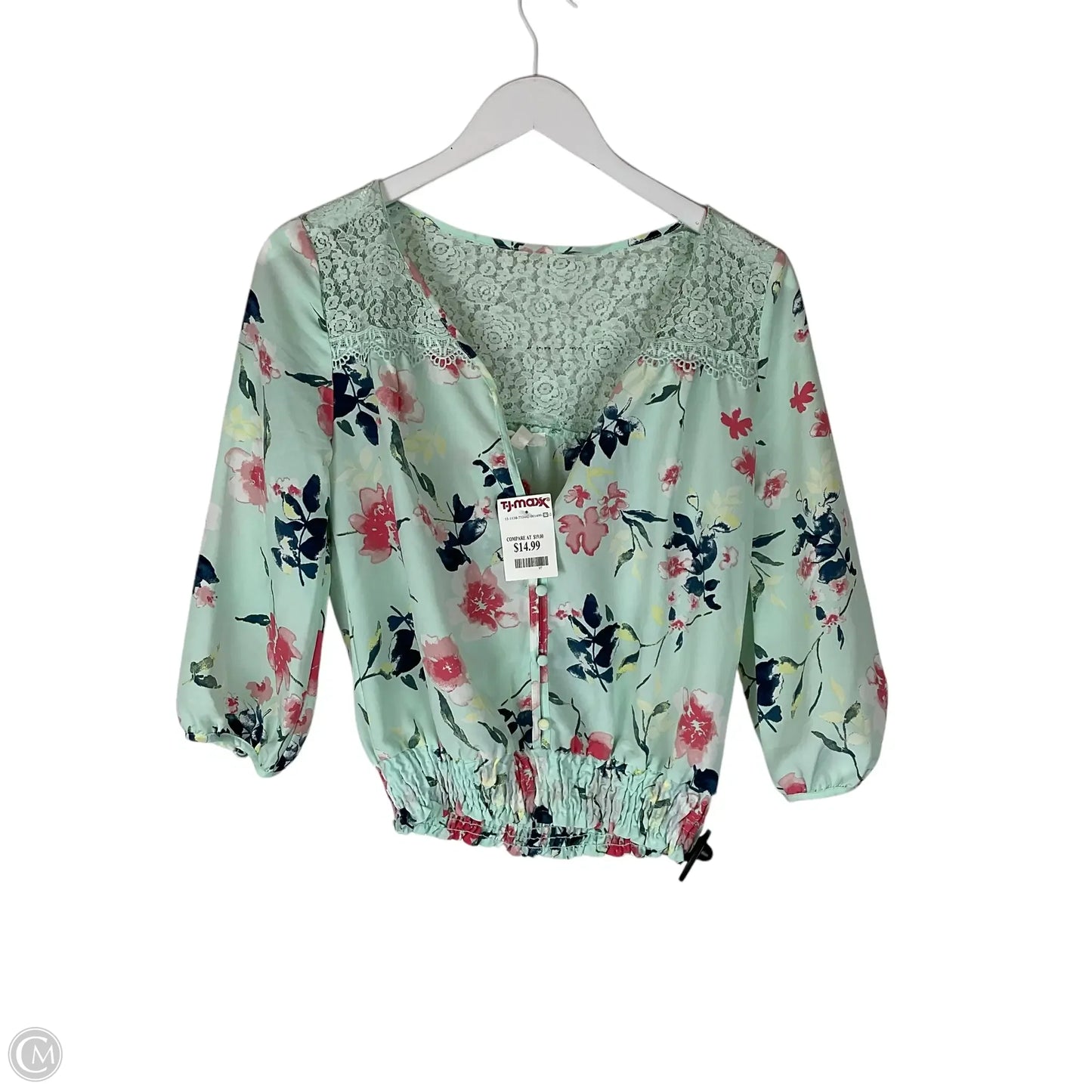 Top Long Sleeve By Mine In Blue, Size: S