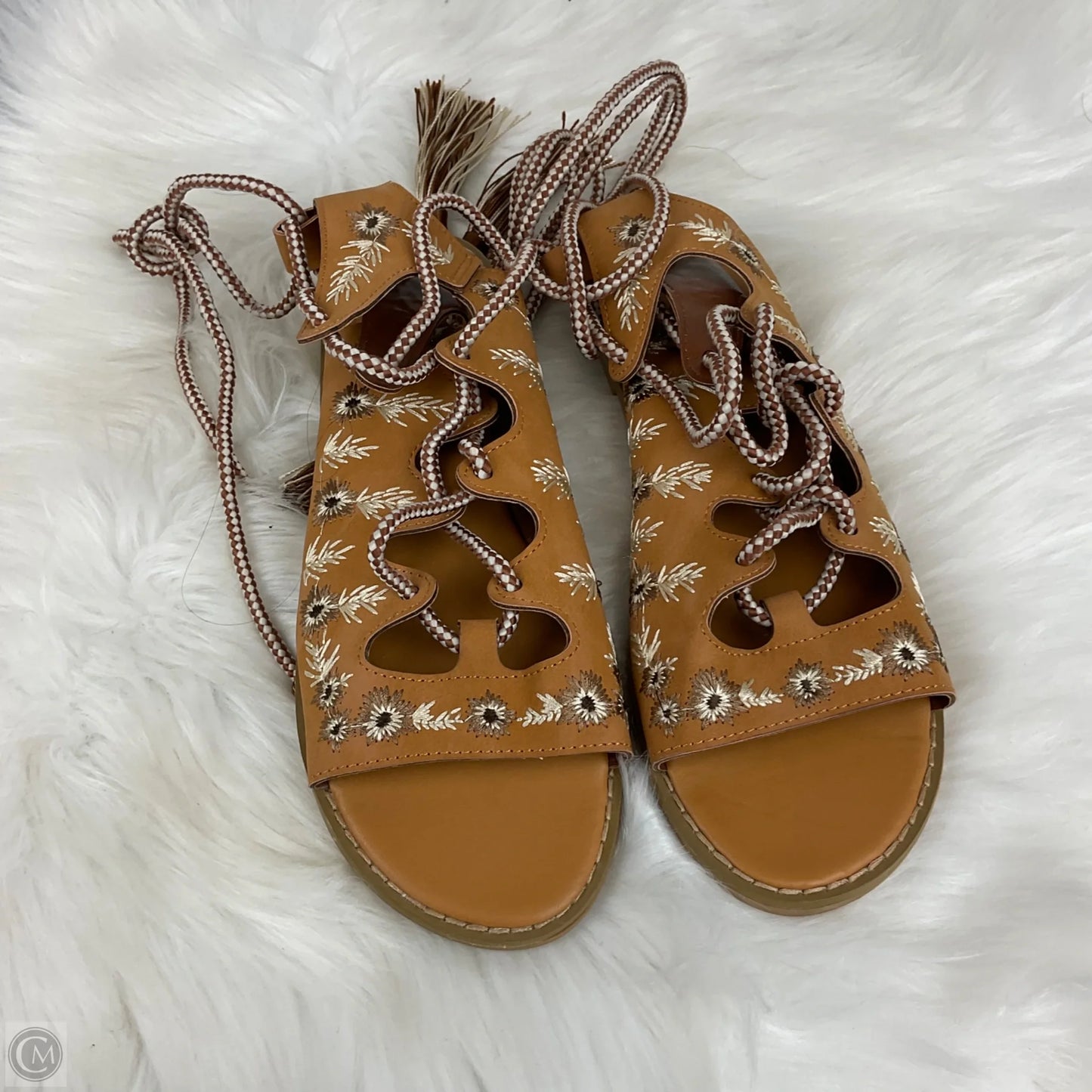 Sandals Flats By Indigo Soul In Brown, Size: 7