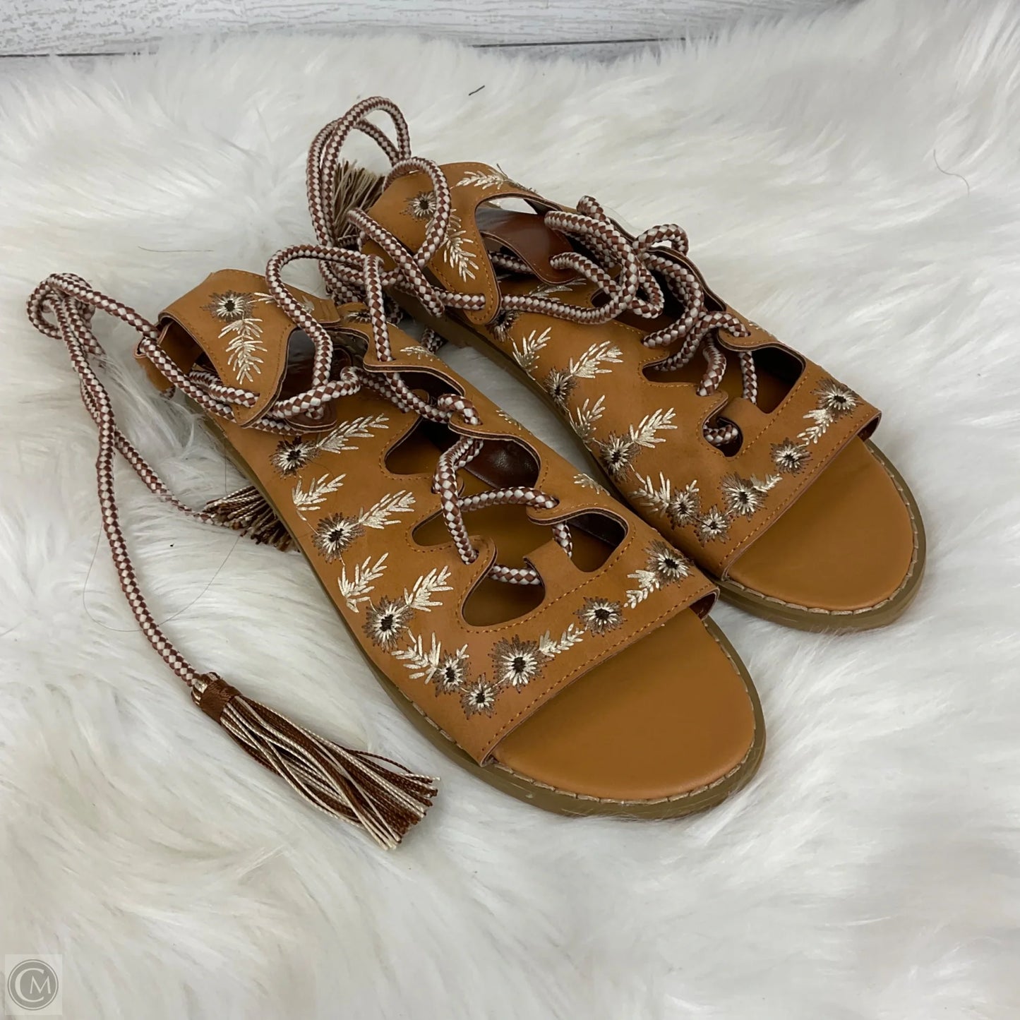 Sandals Flats By Indigo Soul In Brown, Size: 7