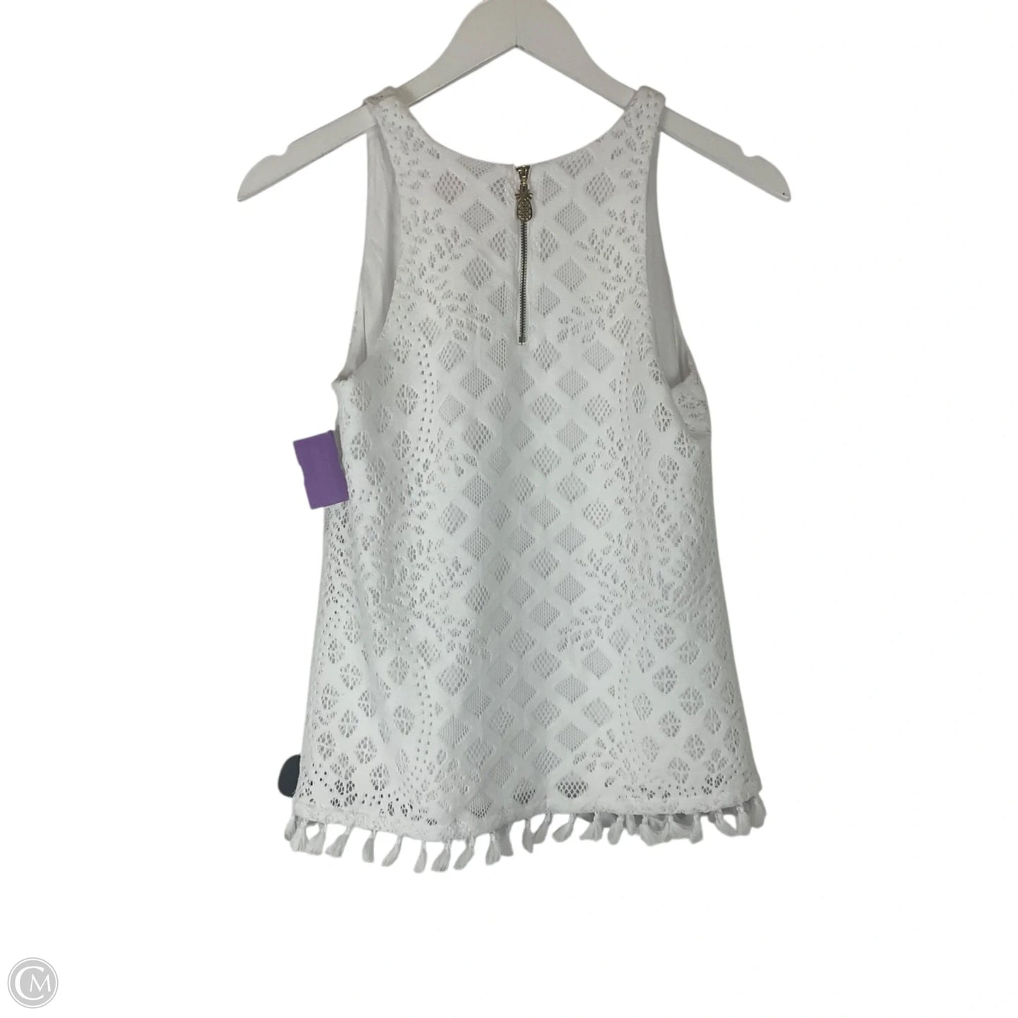 Top Sleeveless Designer By Lilly Pulitzer In White, Size: Xs