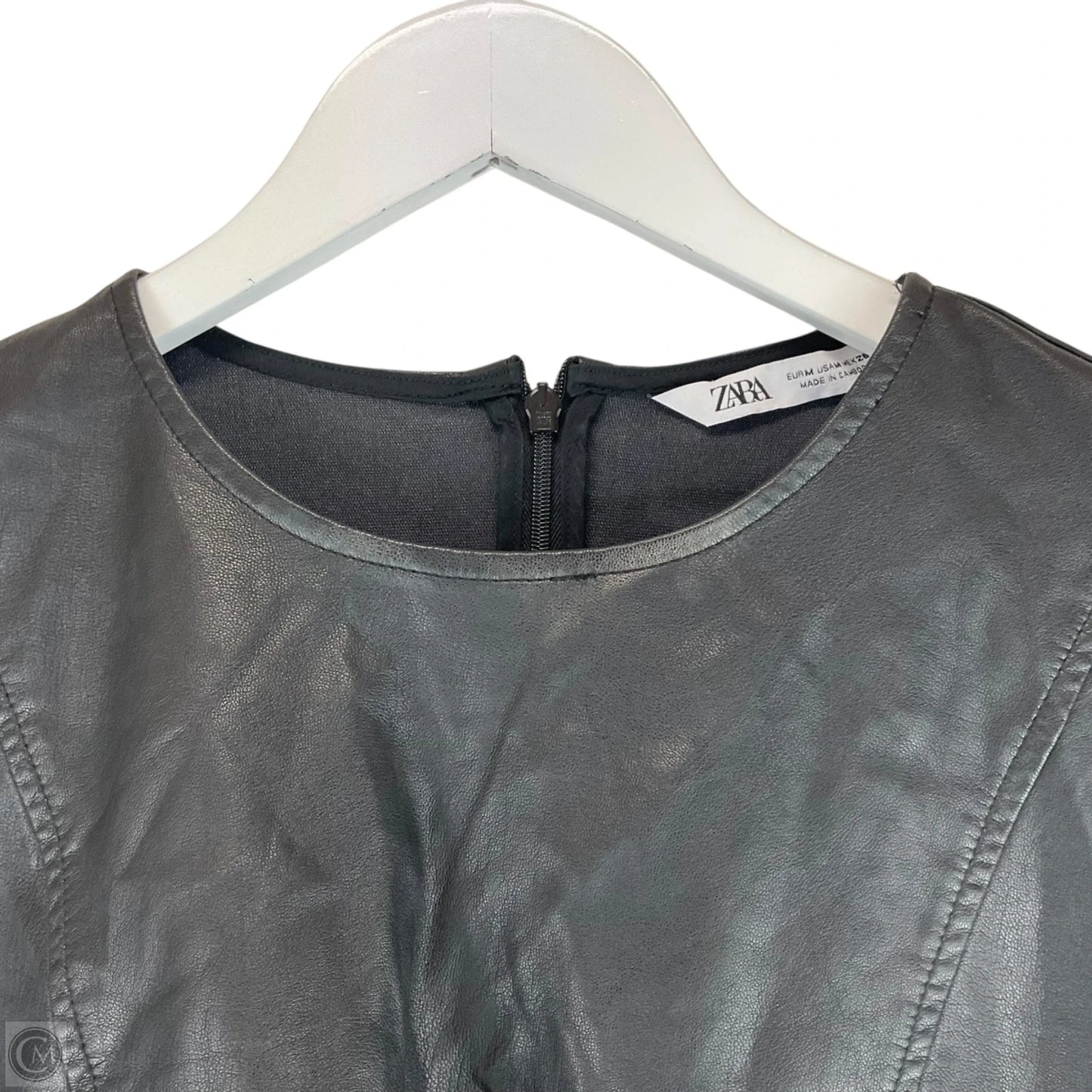 Top Long Sleeve By Zara In Black, Size: M