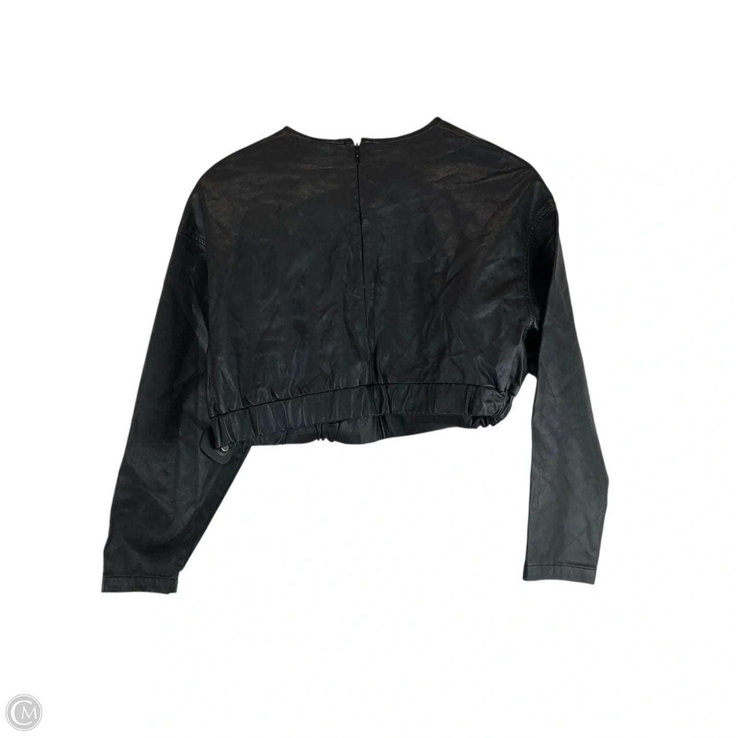 Top Long Sleeve By Zara In Black, Size: M