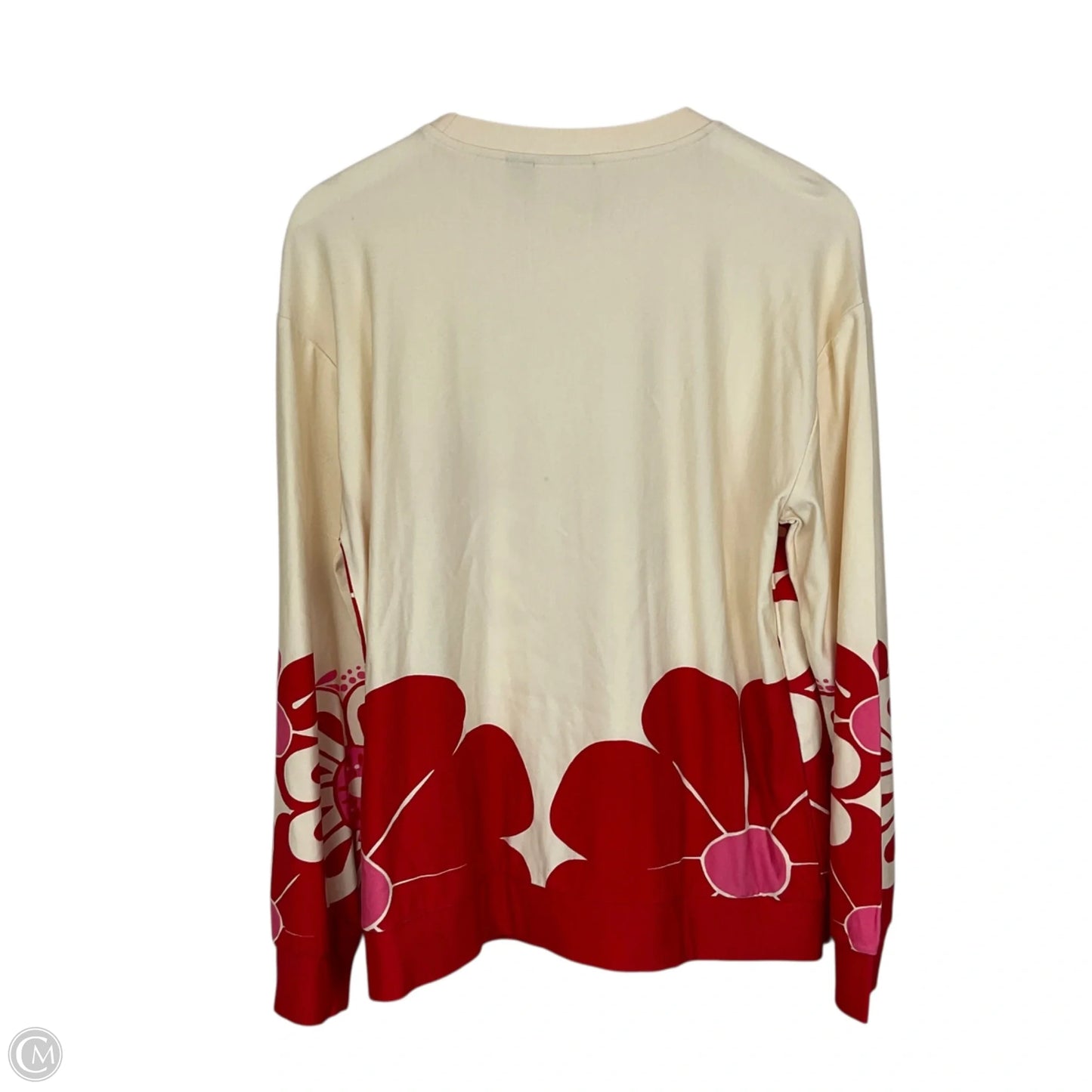 Top Long Sleeve By Farm Rio In Cream & Red, Size: S