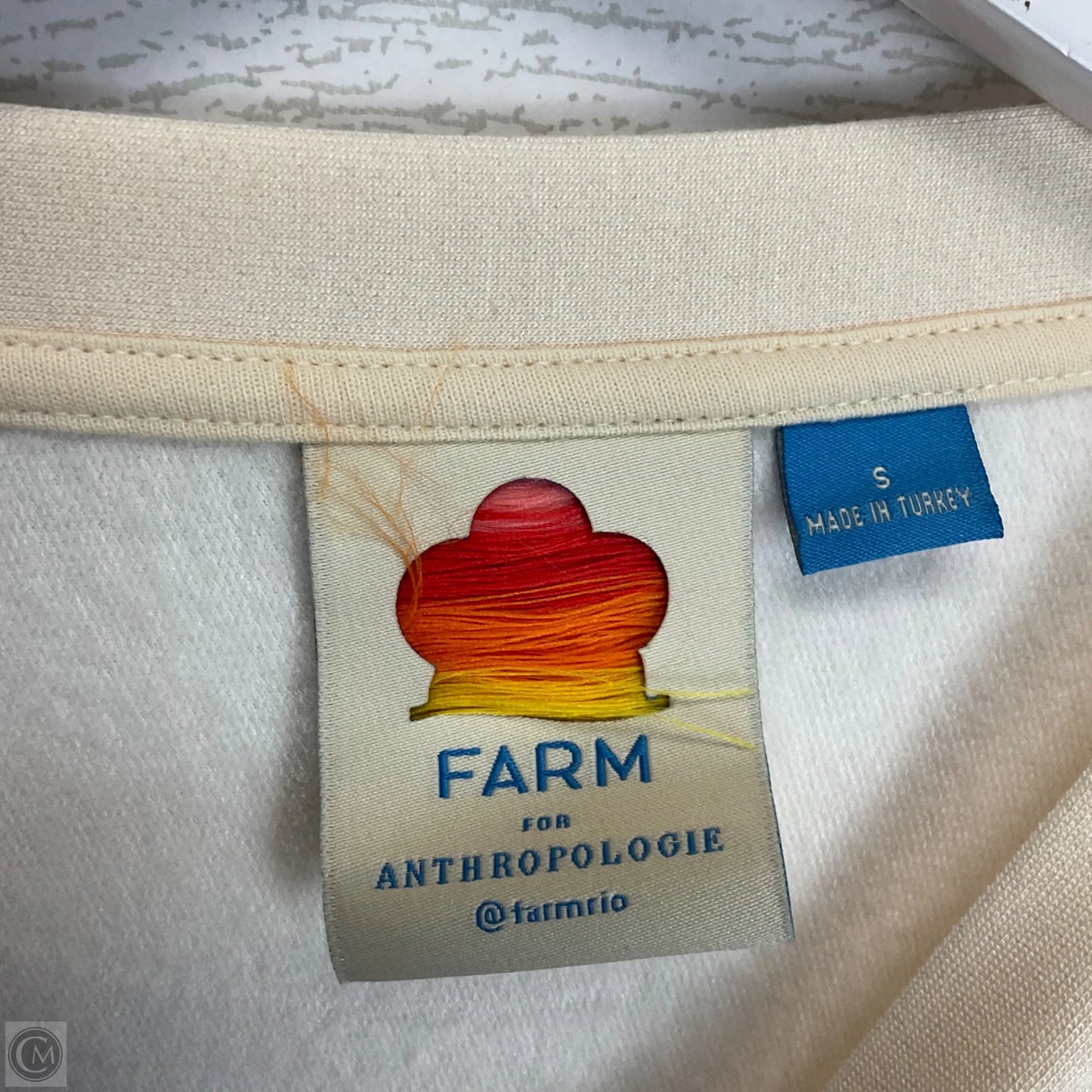 Top Long Sleeve By Farm Rio In Cream & Red, Size: S