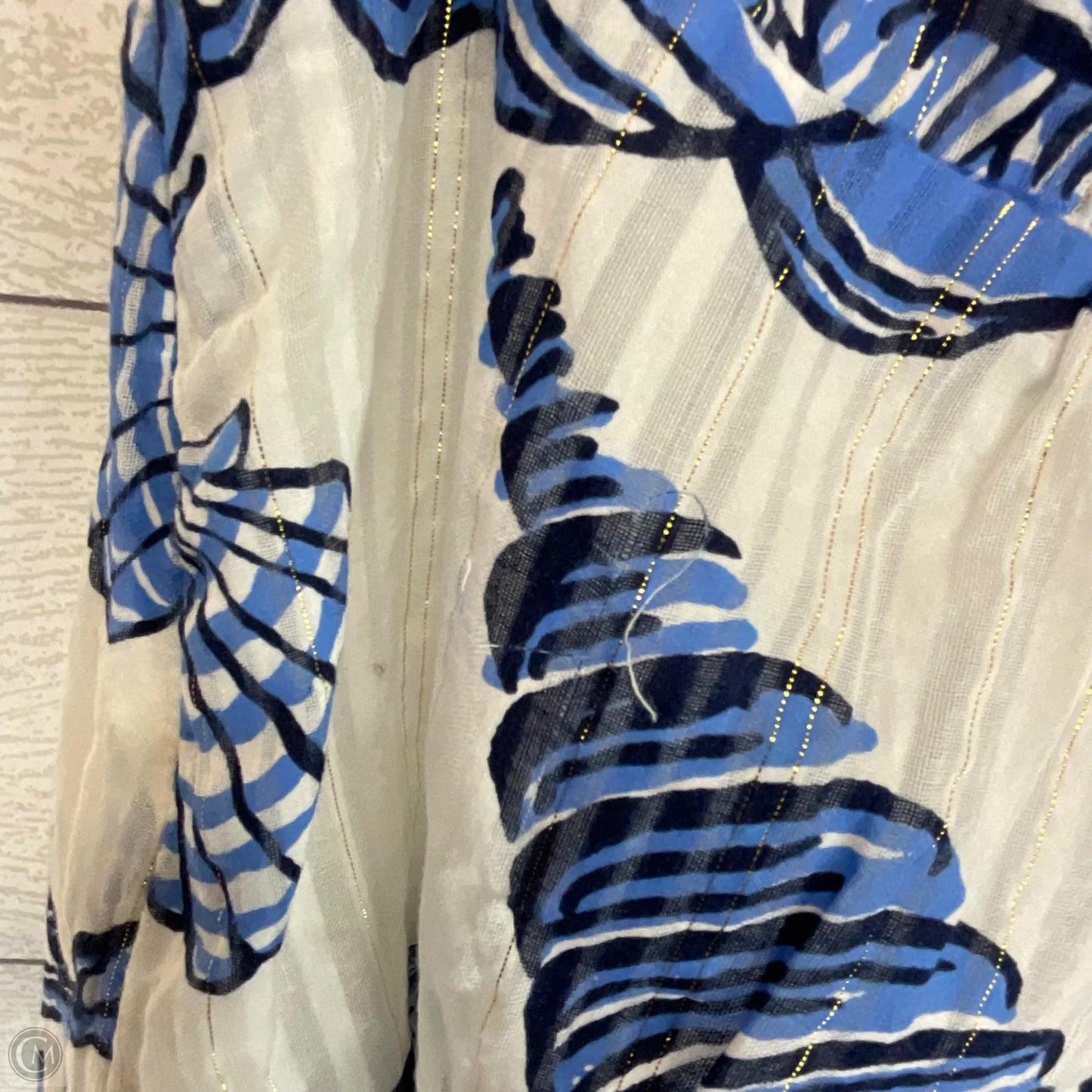 Top Sleeveless Designer By Lilly Pulitzer In Blue & White, Size: 14
