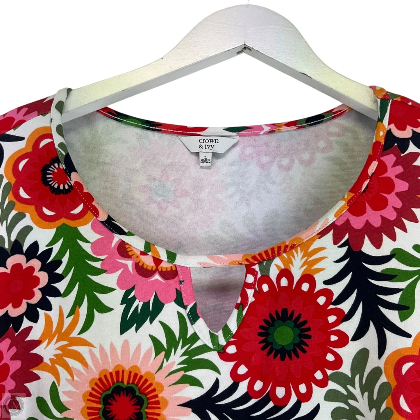 Dress Casual Midi By Crown And Ivy In Floral Print, Size: L
