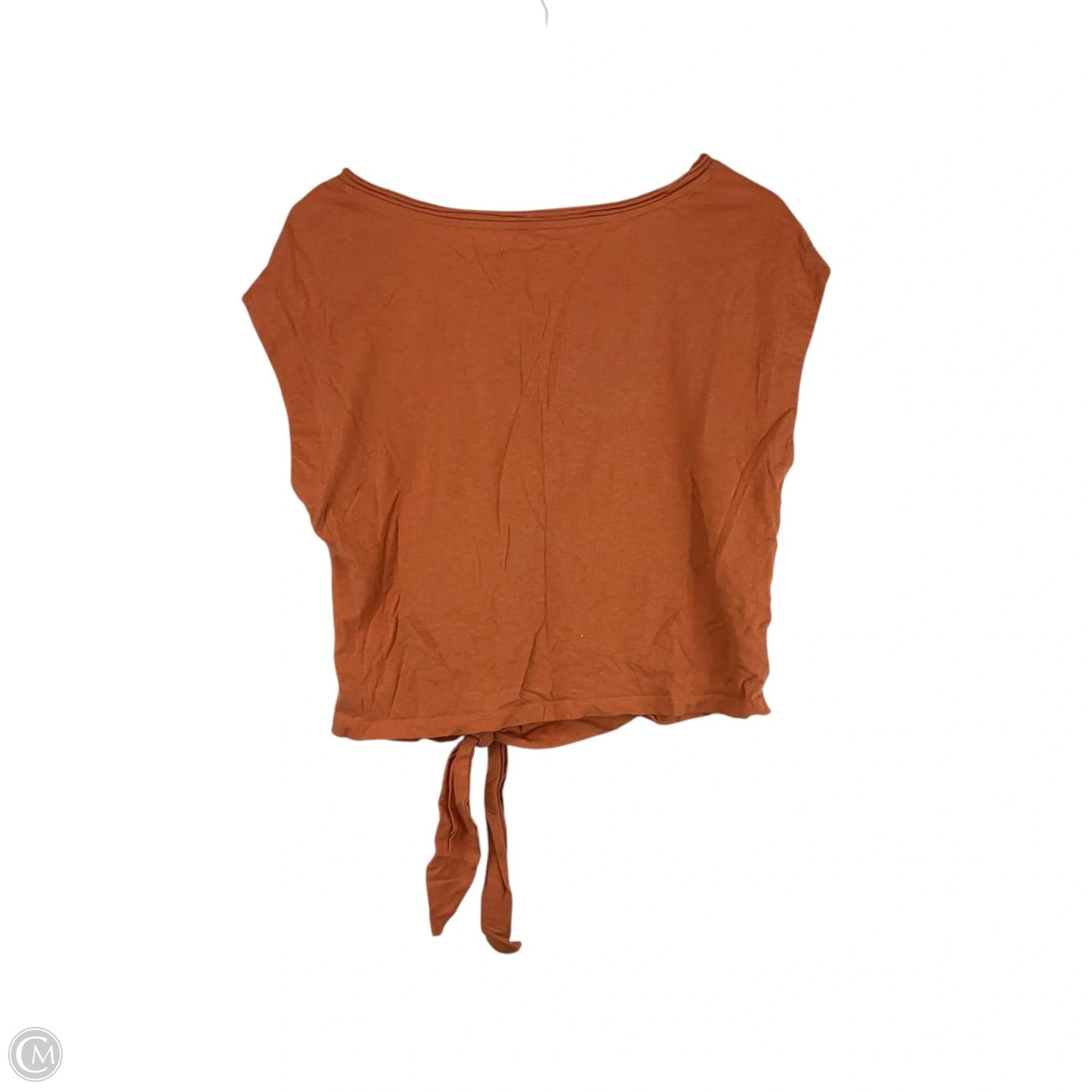 Top Short Sleeve By Anthropologie In Orange, Size: L