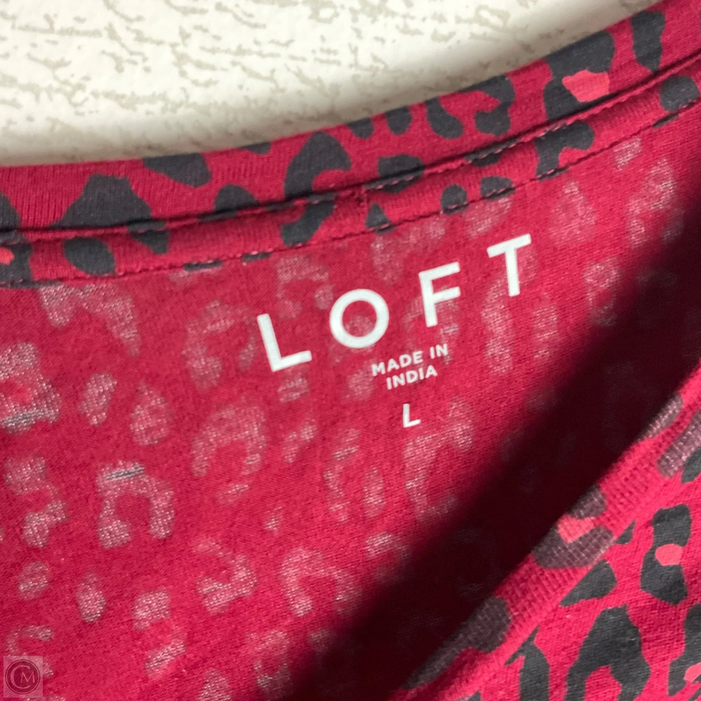 Top Long Sleeve By Loft In Red, Size: L