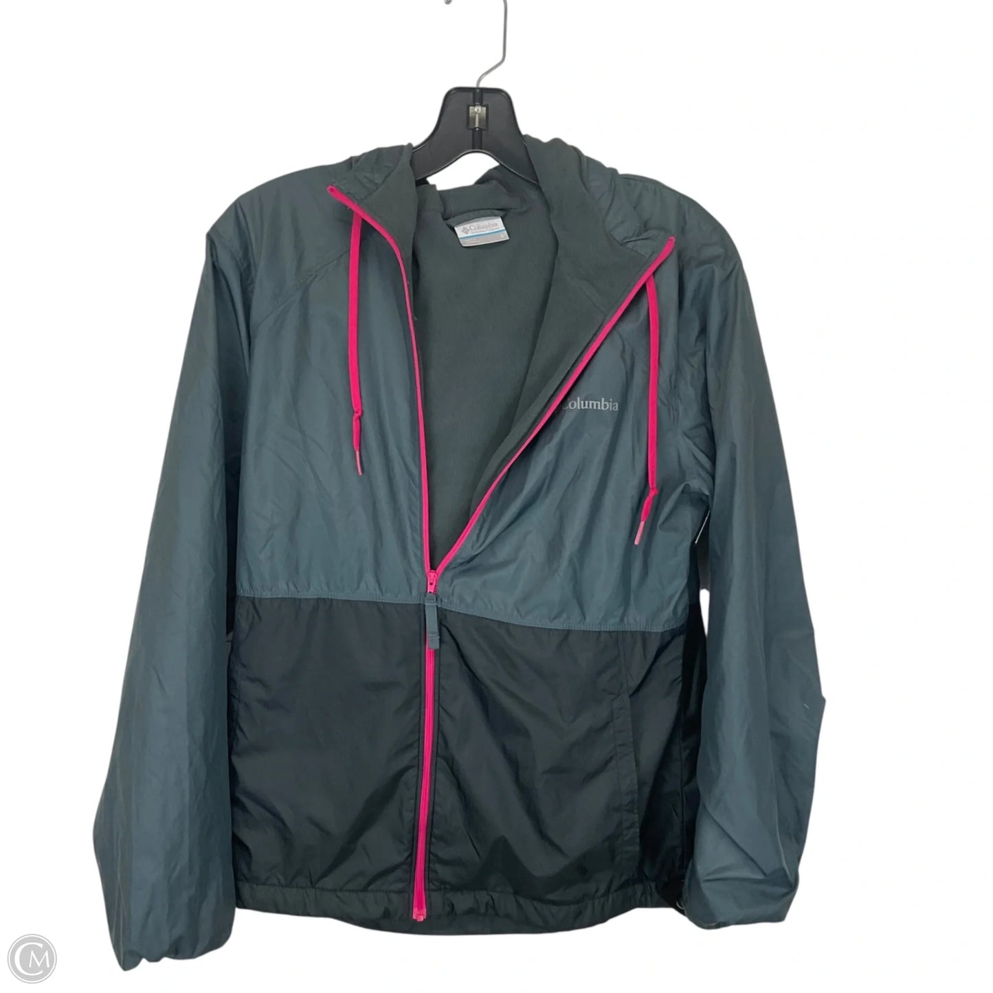 Jacket Windbreaker By Columbia In Grey, Size: S