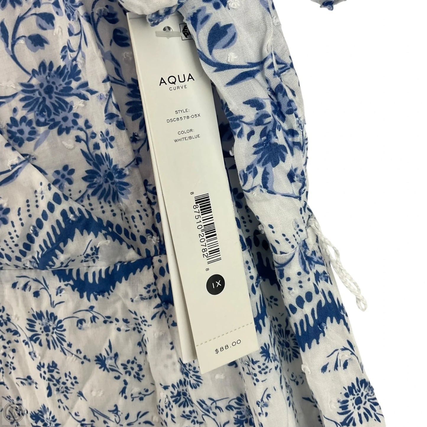 Dress Casual Midi By Aqua In Blue, Size: 1x