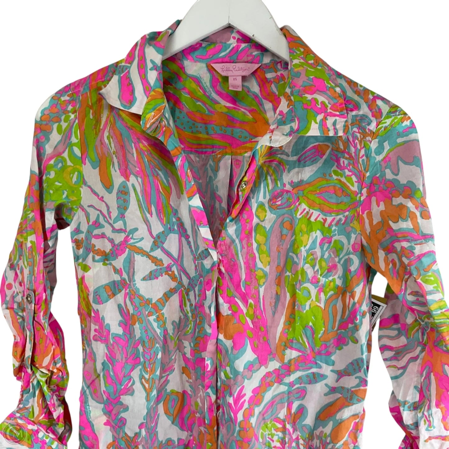 Top Long Sleeve Designer By Lilly Pulitzer In Multi-colored, Size: Xs