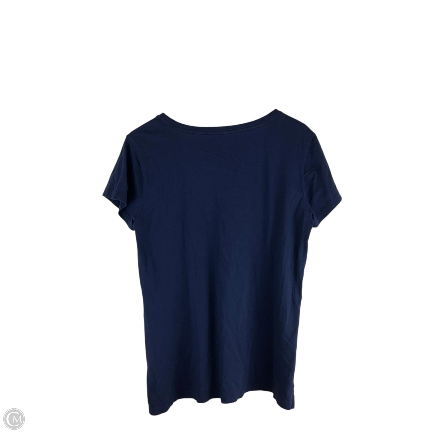 Top Short Sleeve Designer By Lilly Pulitzer In Navy, Size: L