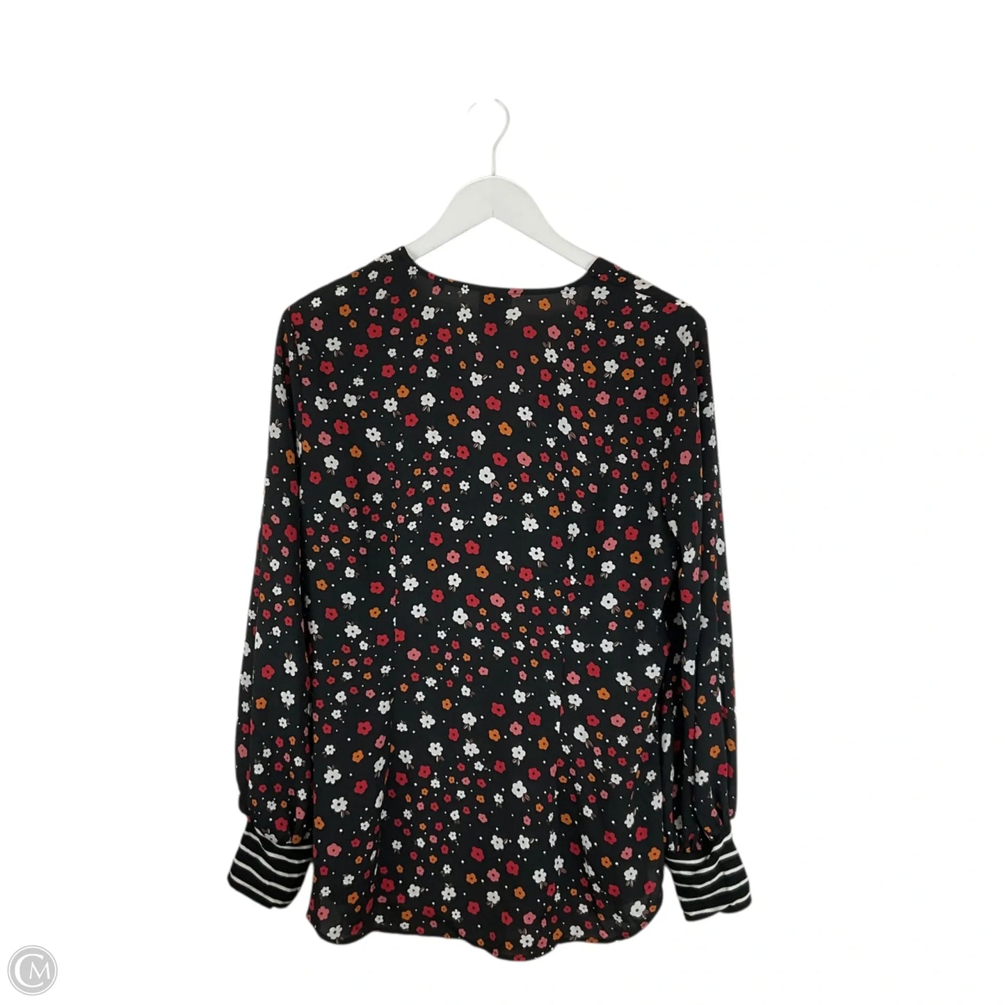 Top Long Sleeve By Cabi In Floral Print, Size: M