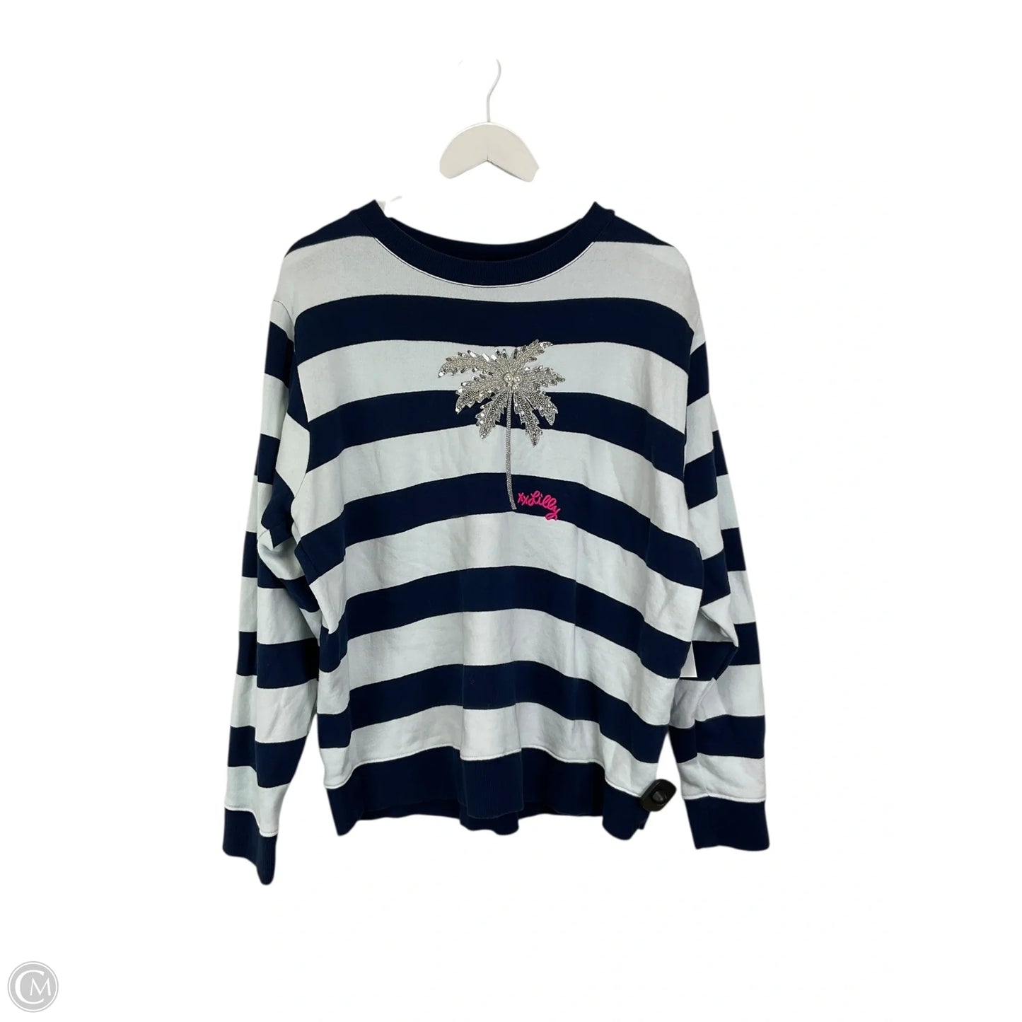 Sweatshirt Designer By Lilly Pulitzer In Striped Pattern, Size: L