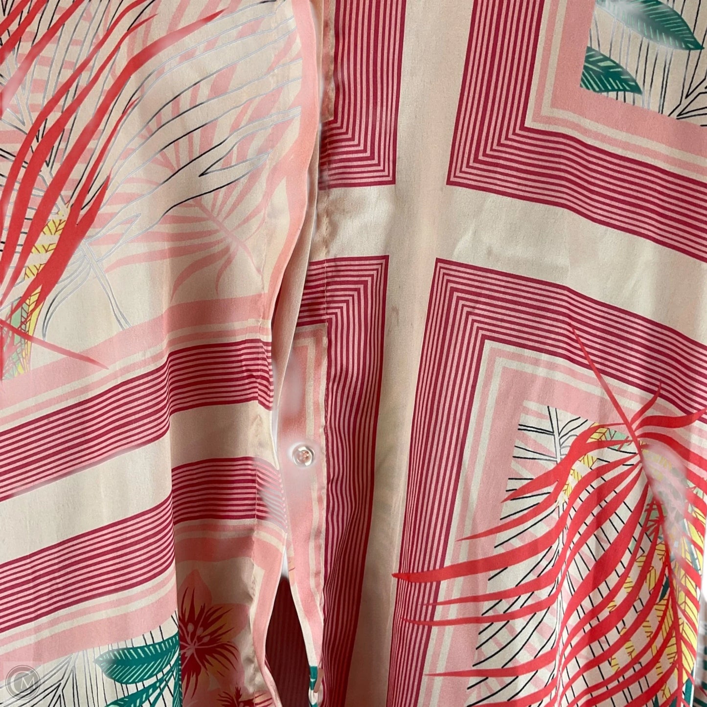 Top Short Sleeve By Free People In Tropical Print, Size: Osfm