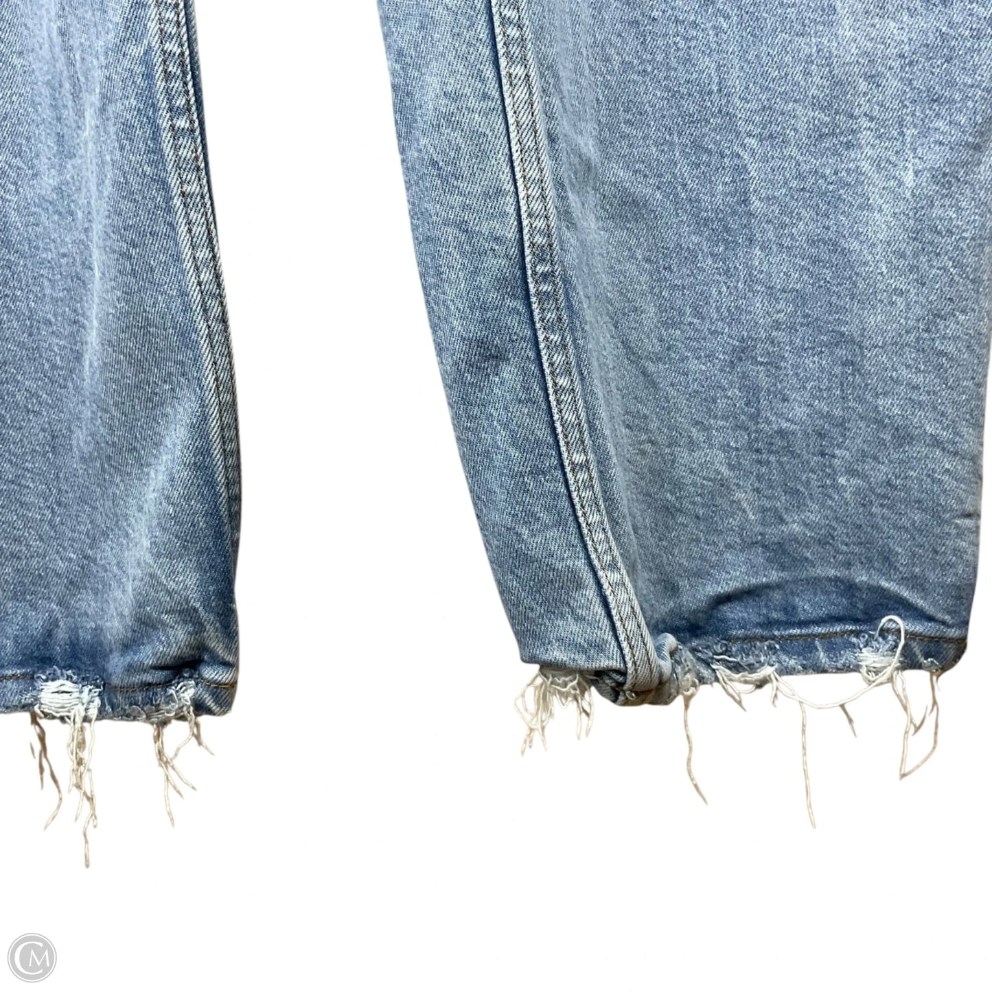 Jeans Straight By Good American In Blue Denim, Size: 14
