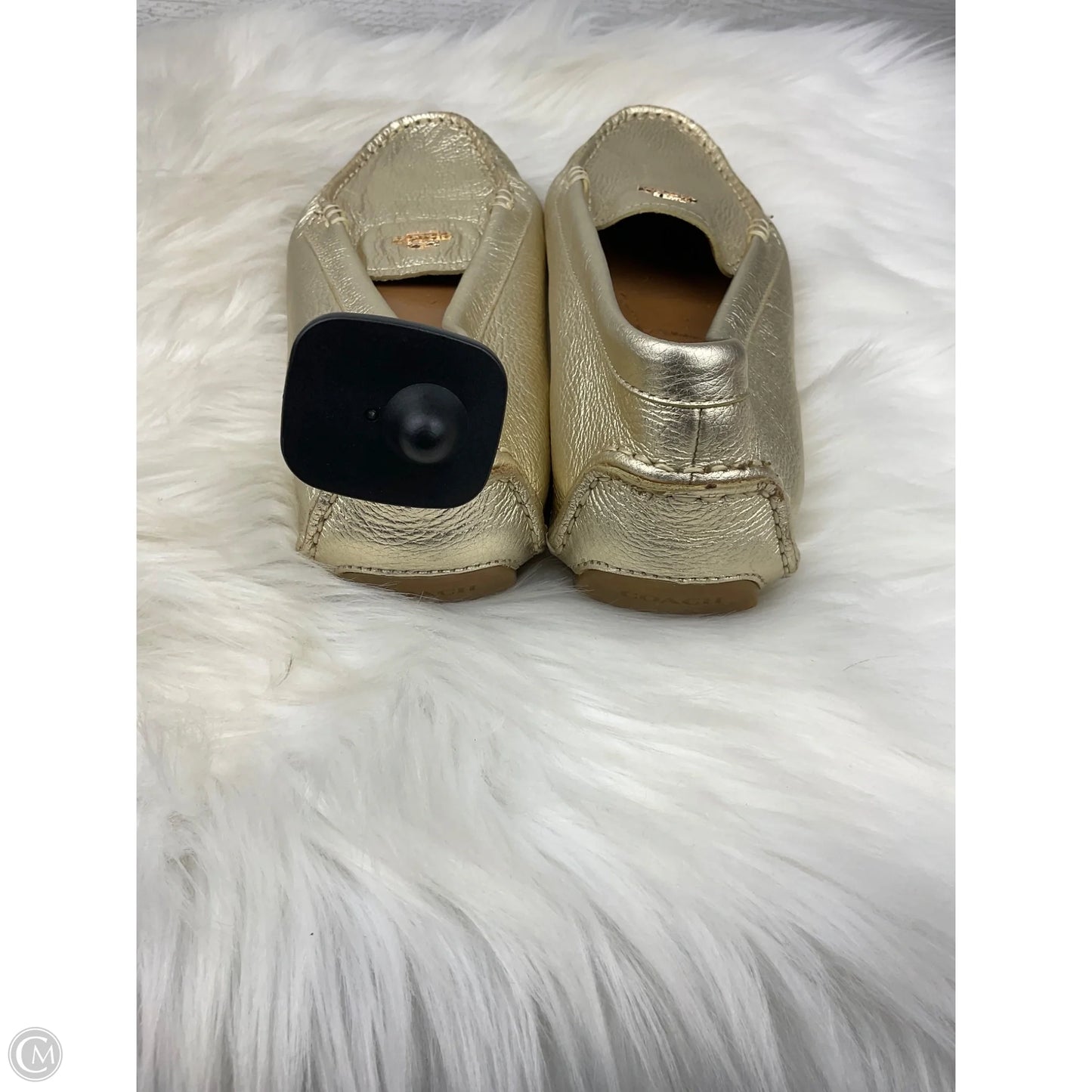 Shoes Designer By Coach In Gold, Size: 7.5