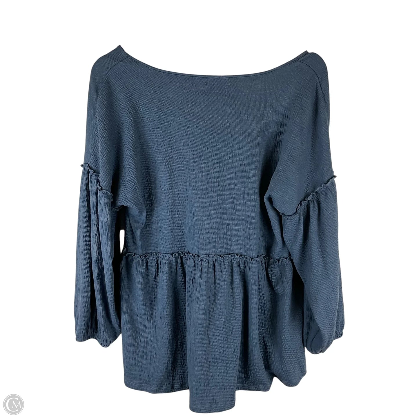 Top Long Sleeve By Wonderly In Blue, Size: M