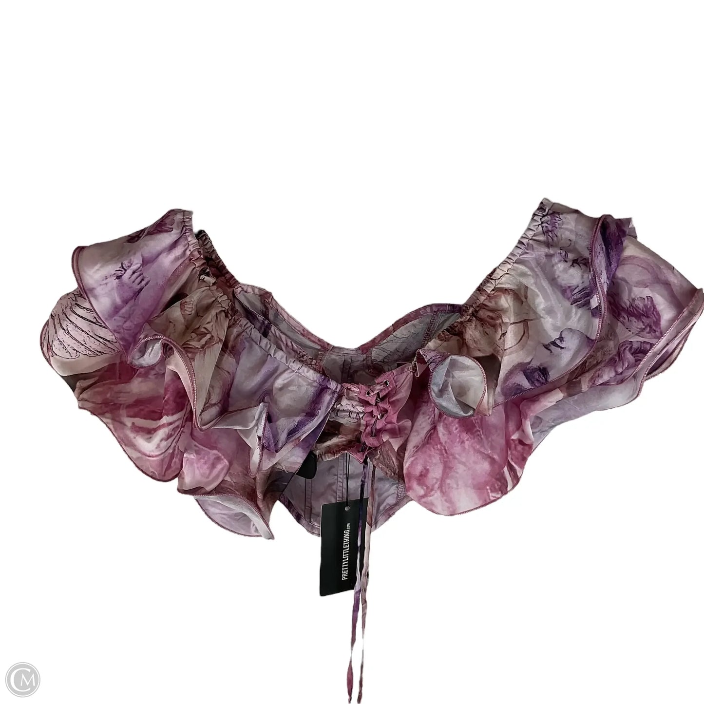 Top Short Sleeve By Pretty Little Thing In Purple, Size: S