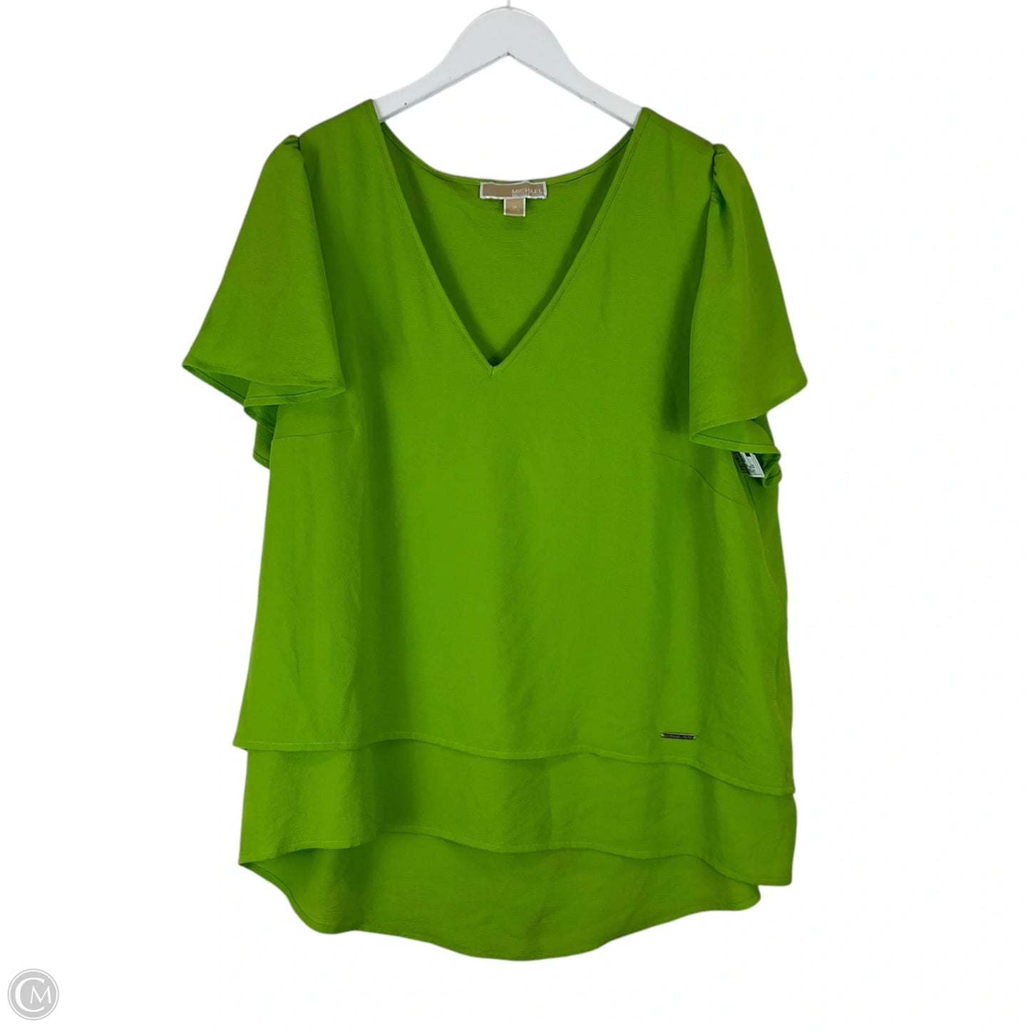 Top Short Sleeve Basic By Michael By Michael Kors In Green, Size: 1x