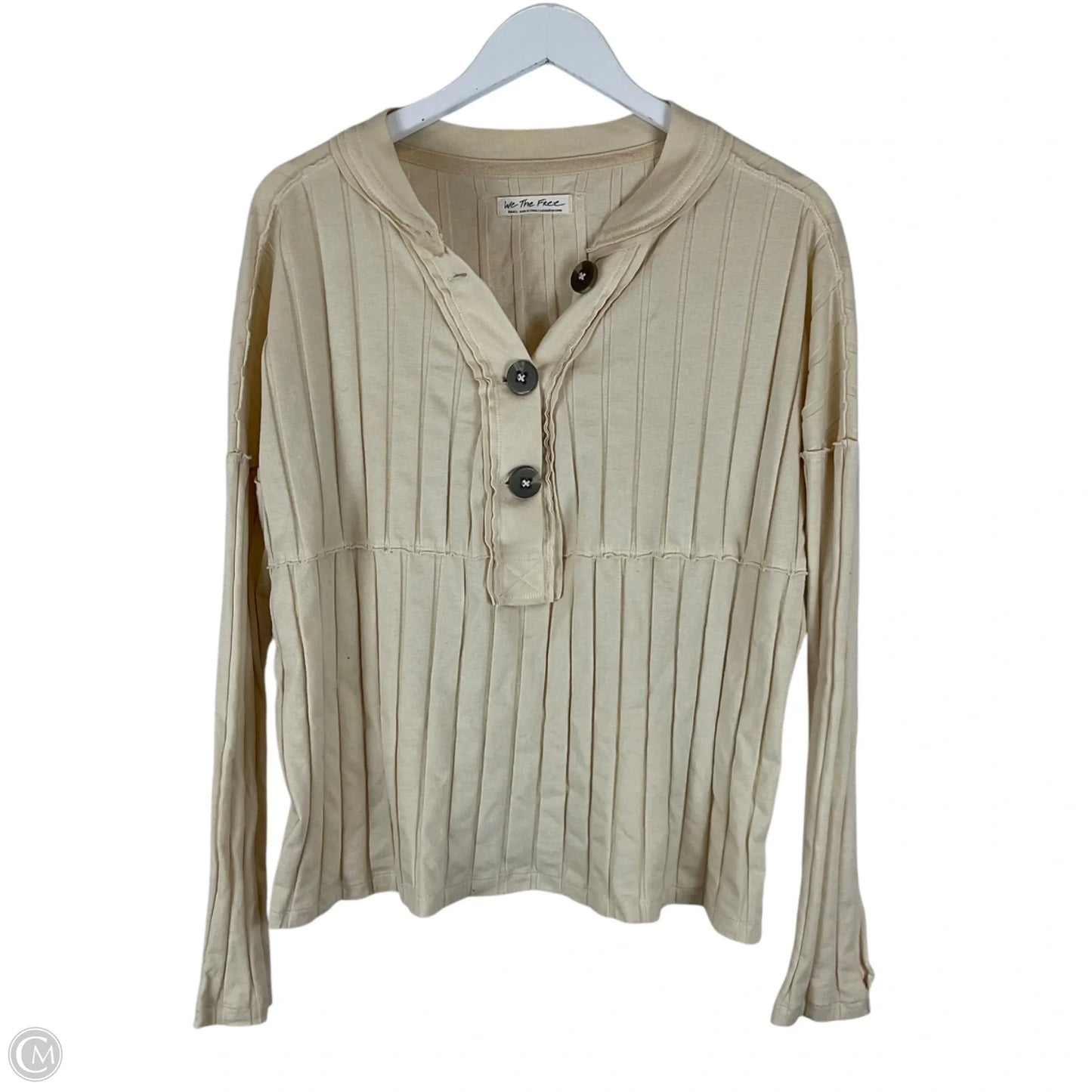 Top Long Sleeve By We The Free In Yellow, Size: S