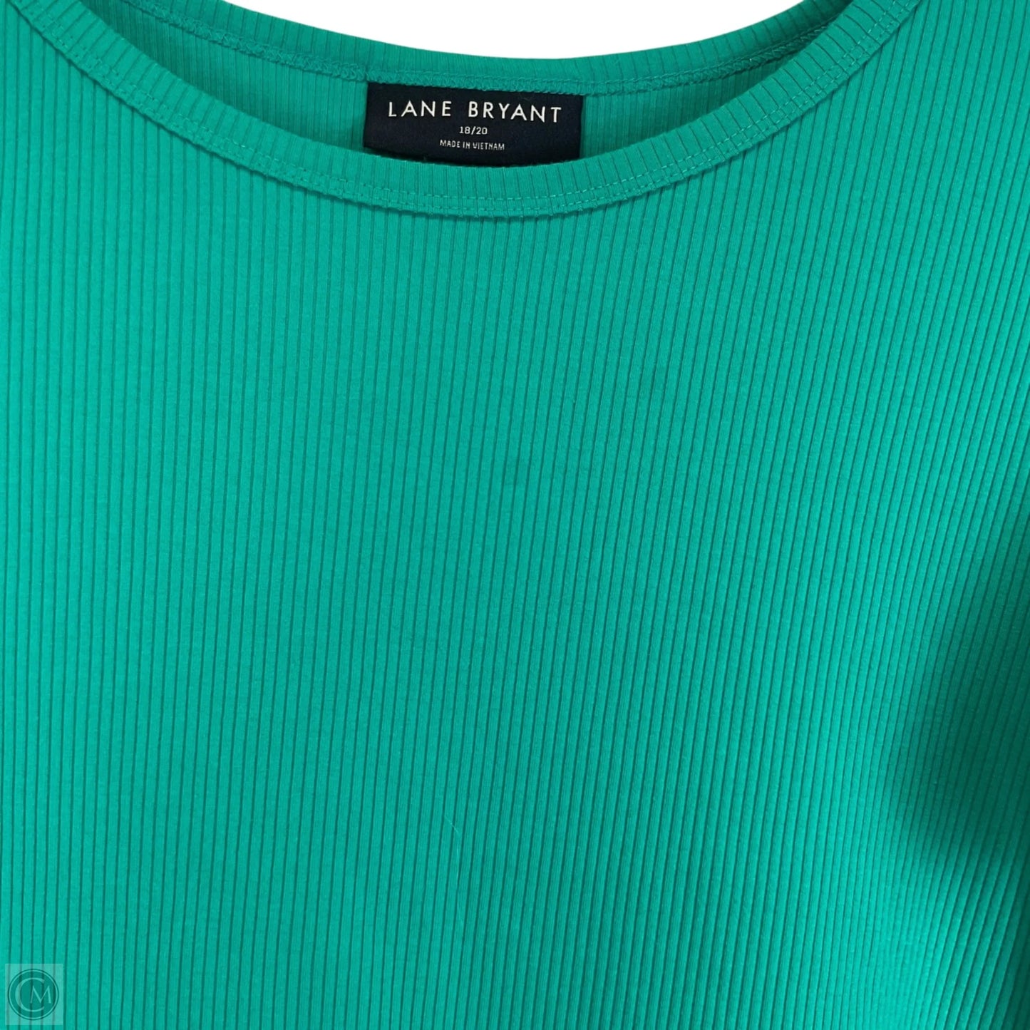 Top Short Sleeve Basic By Lane Bryant In Green, Size: 18