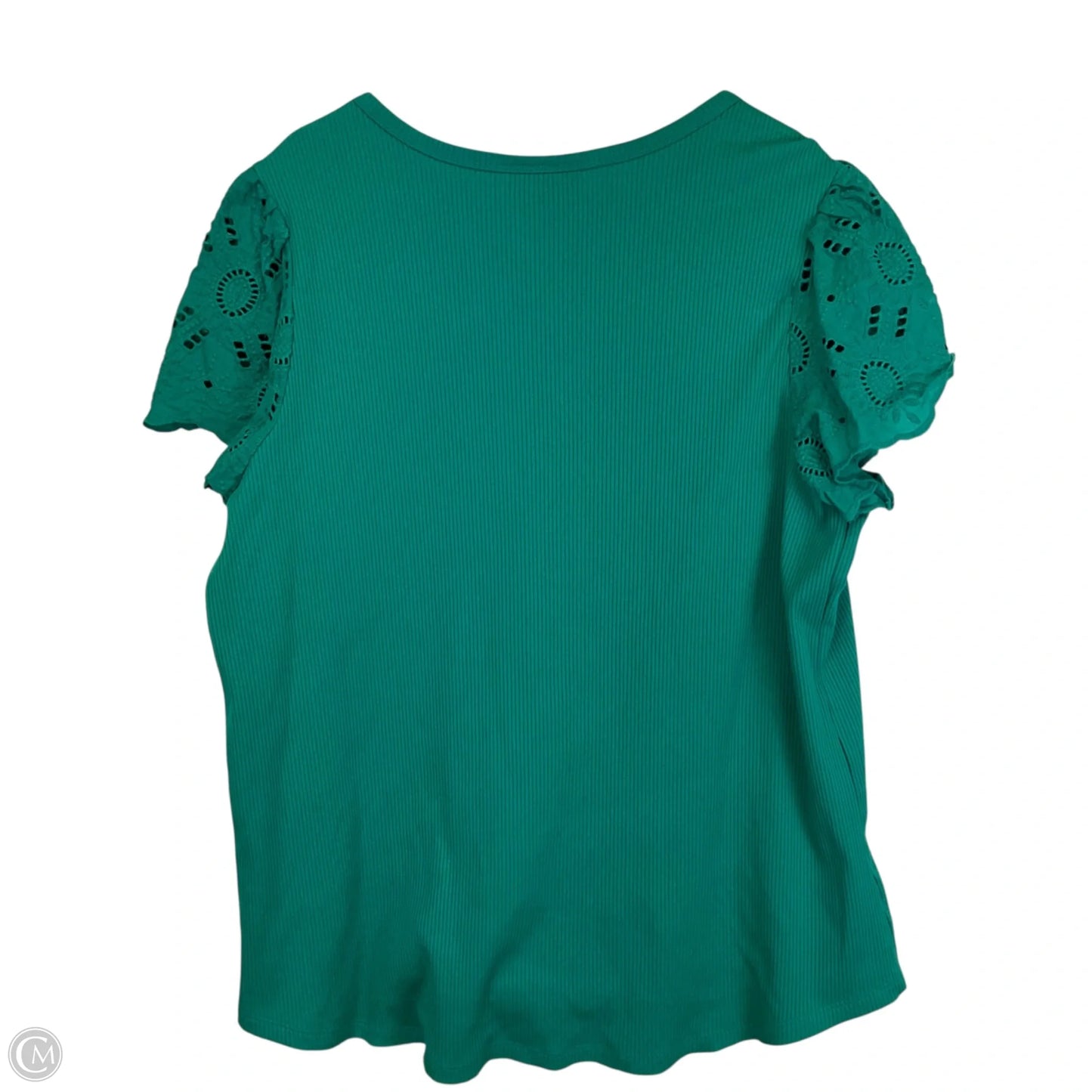 Top Short Sleeve Basic By Lane Bryant In Green, Size: 18
