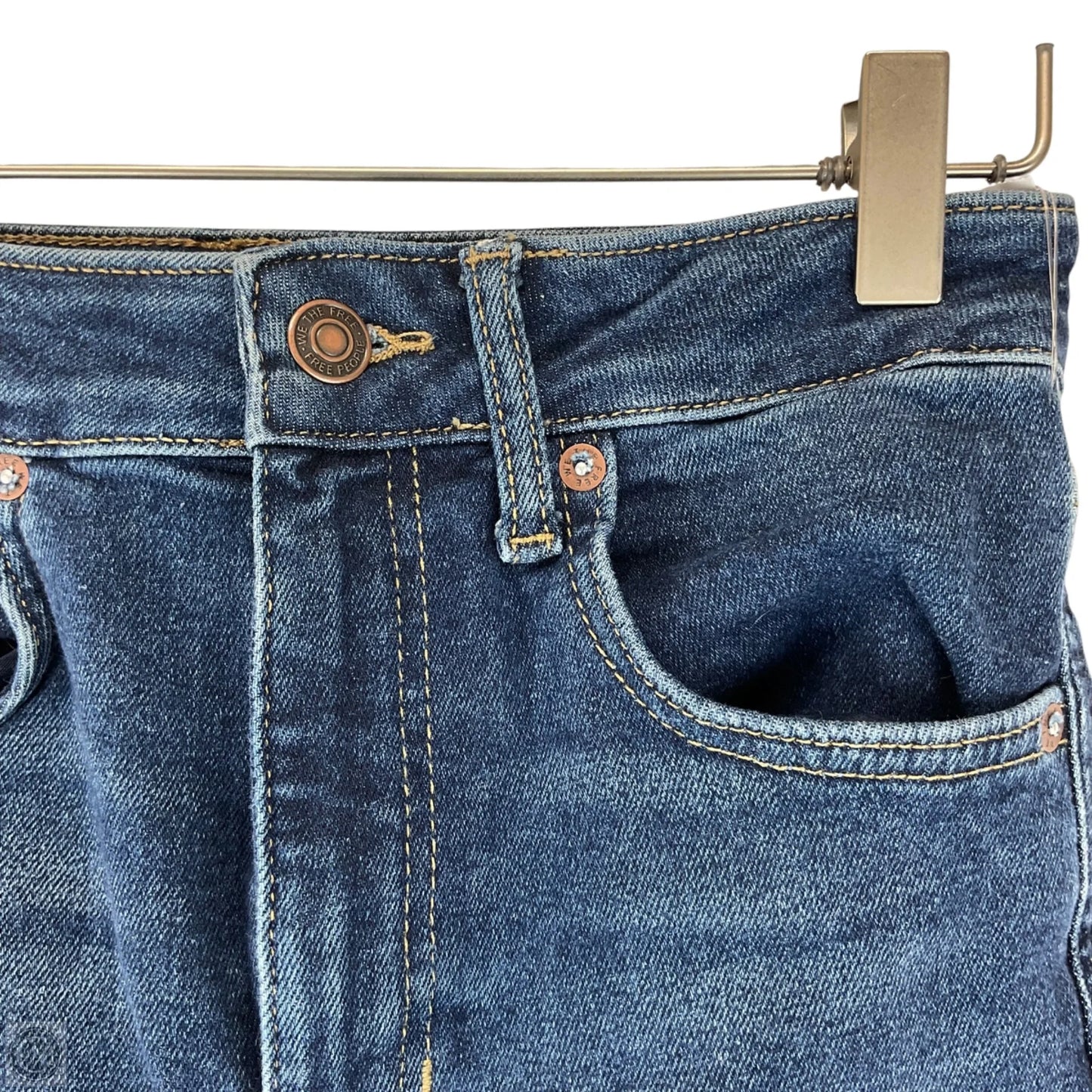 Jeans Skinny By We The Free In Blue Denim, Size: 4