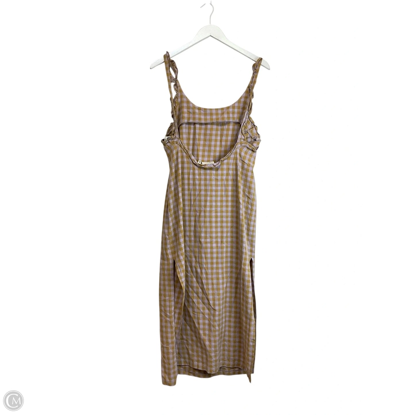 Dress Casual Midi By Cme In Purple & Yellow, Size: 12