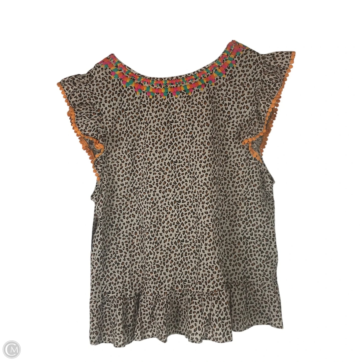 Top Short Sleeve By Thml In Animal Print, Size: S