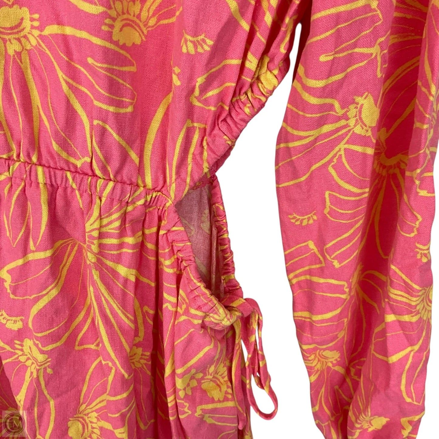 Dress Casual Short By Universal Thread In Pink & Yellow, Size: M