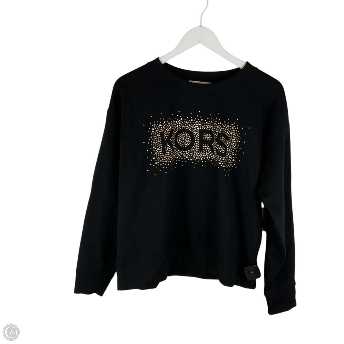 Top Long Sleeve Designer By Michael Kors In Black, Size: M