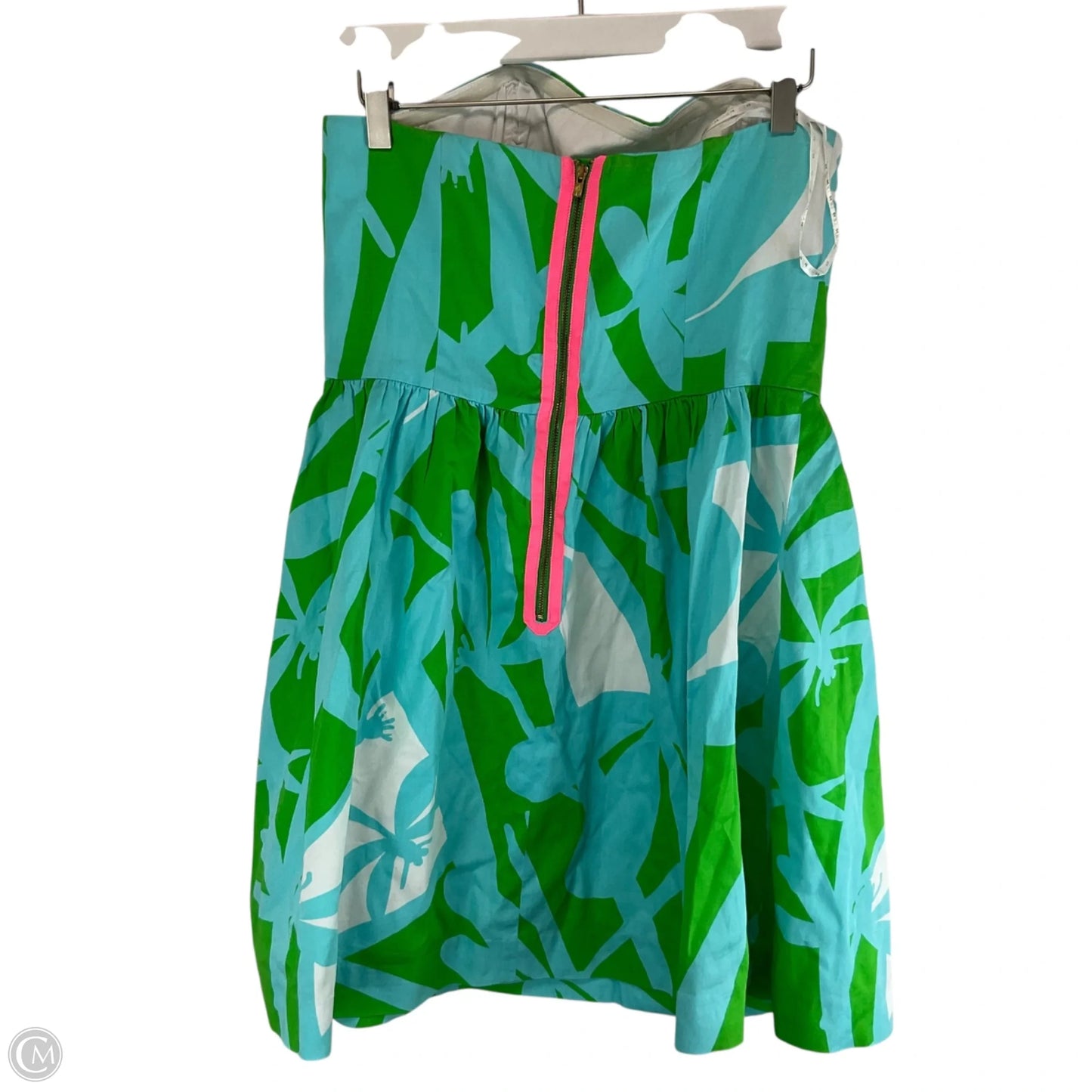 Dress Designer By Lilly Pulitzer In Blue & Green, Size: 12
