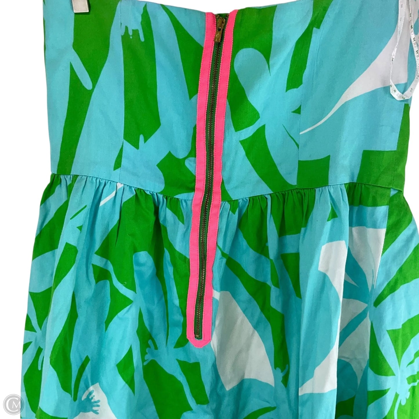 Dress Designer By Lilly Pulitzer In Blue & Green, Size: 12